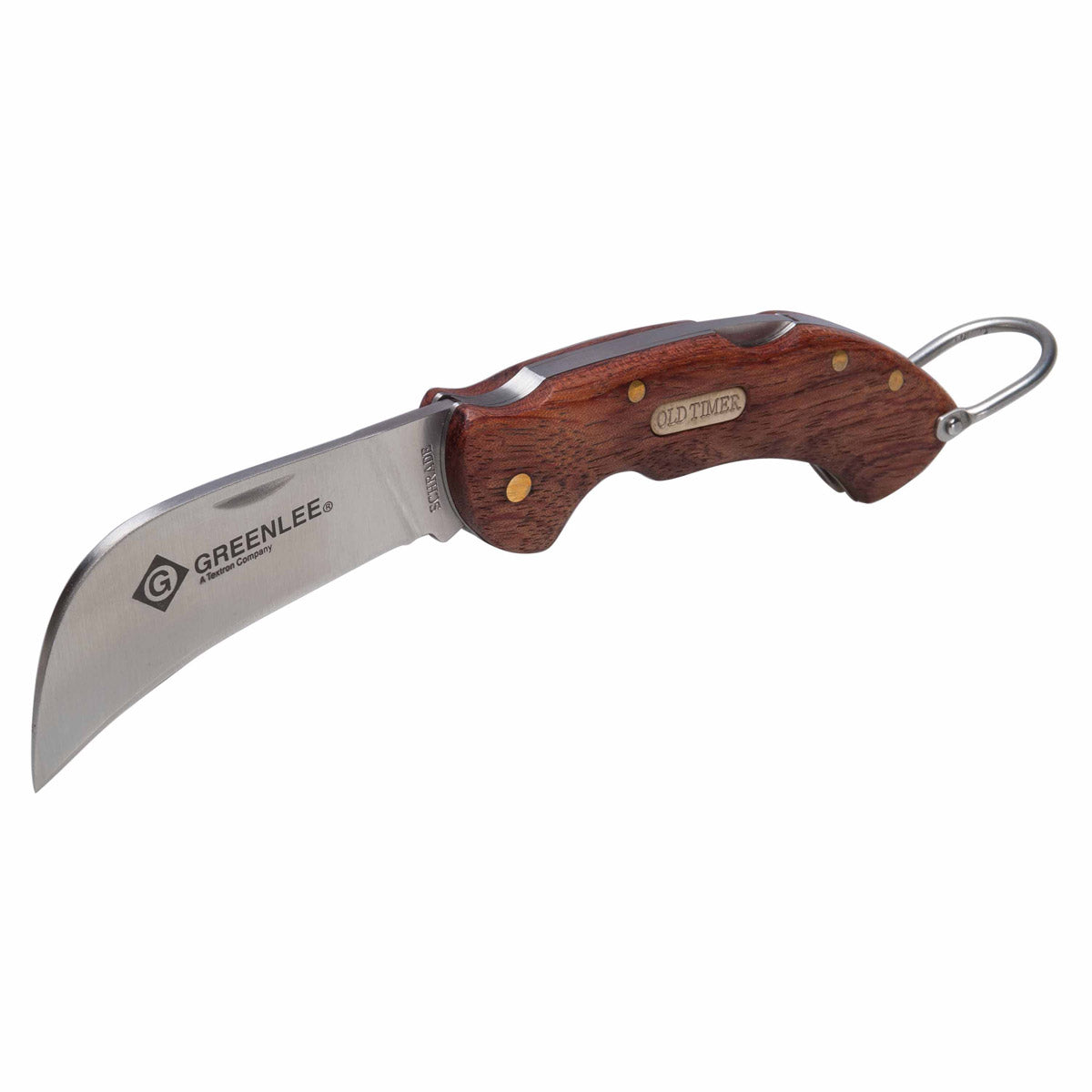 Greenlee 0652-28 Wood Handle SS Hawkbill Pocket Knife on Sale