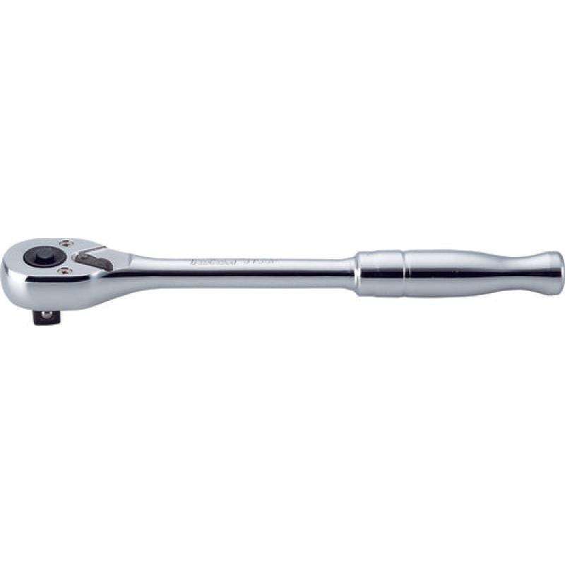 Ko-Ken 3753PB 3/8 Sq. Dr. Ratchet Handle 24 teeth Length 200mm Push Button Polished Handle Online Sale