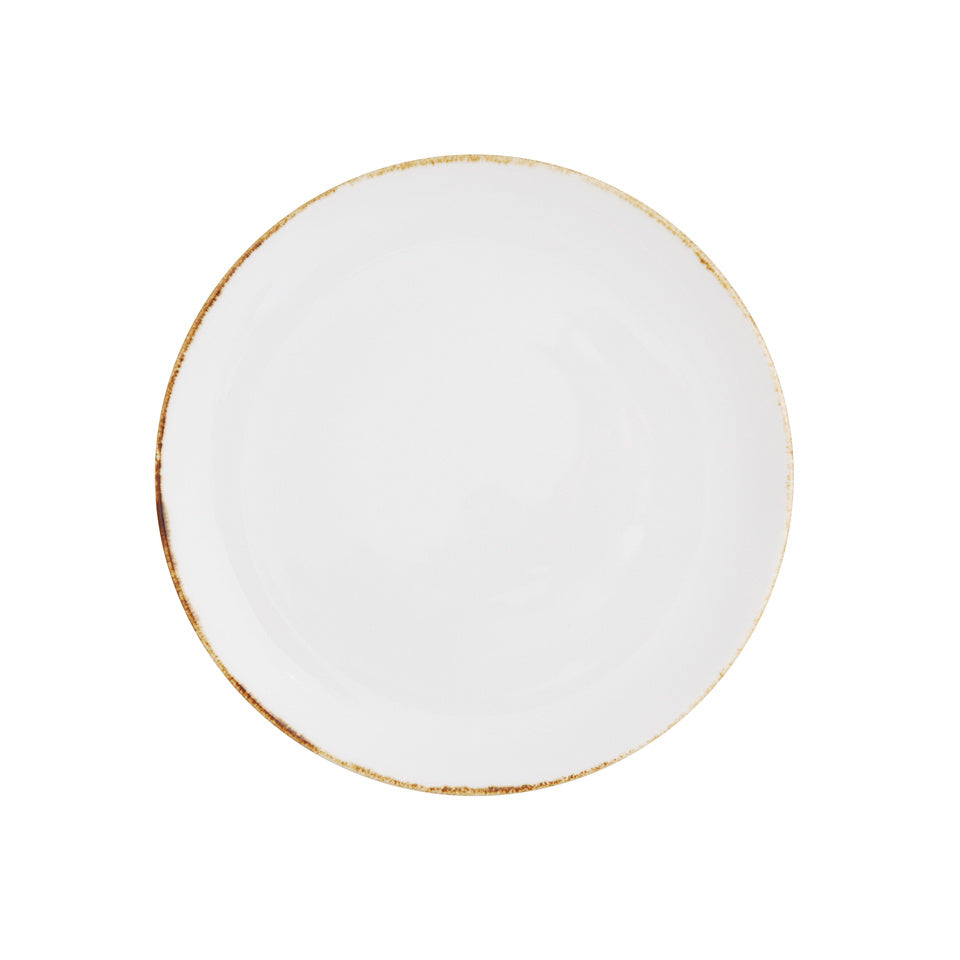 D&V Salt Serena Coupe Plate, 6.5-Inch, Set of 4, White Supply