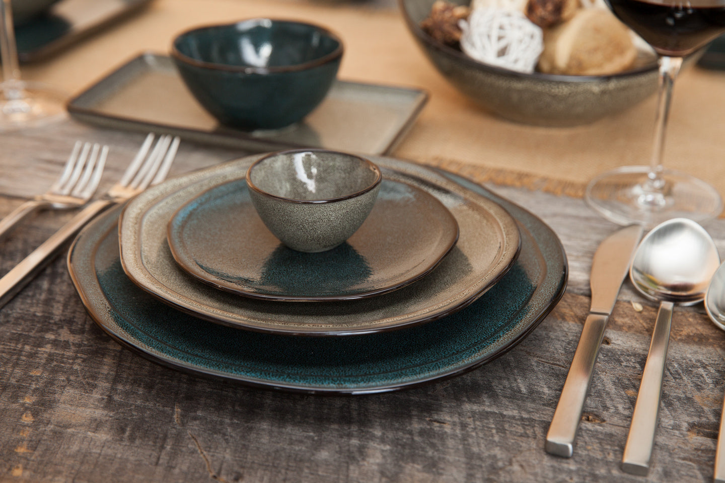 D&V Ston Porcelain Dinnerware Salad Plate, 8-Inch, Set of 6 on Sale
