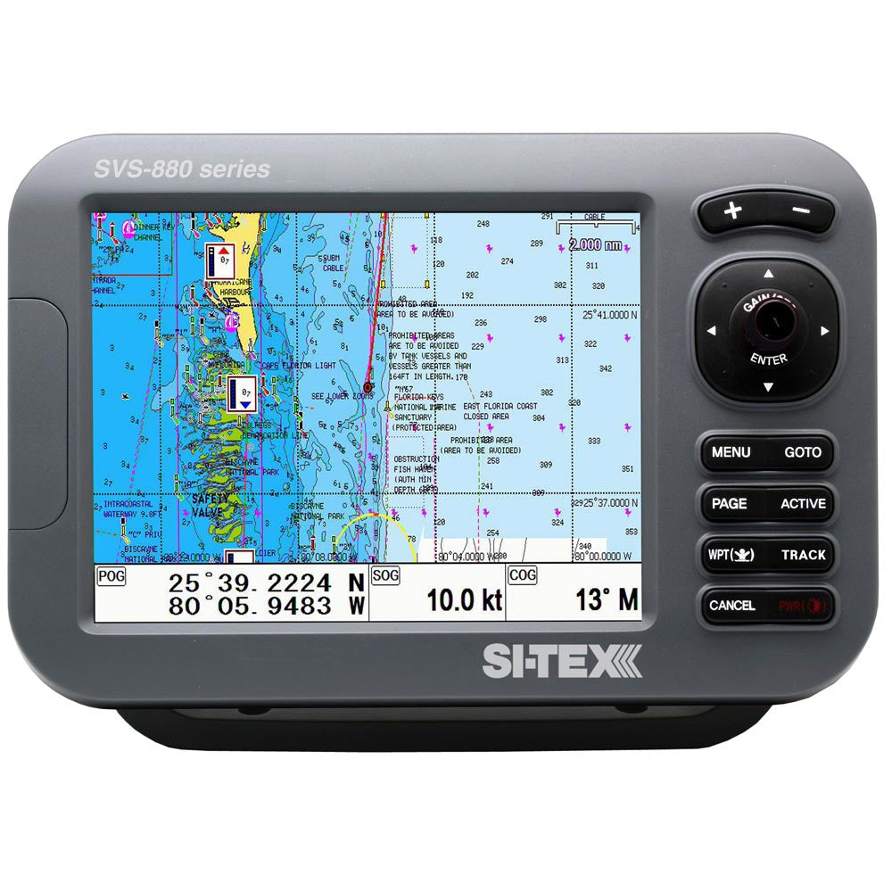 SI-TEX Standalone 8 Chart Plotter System w/Color LCD, Internal GPS Antenna  C-MAP 4D Card [SVS-880C+] Sale