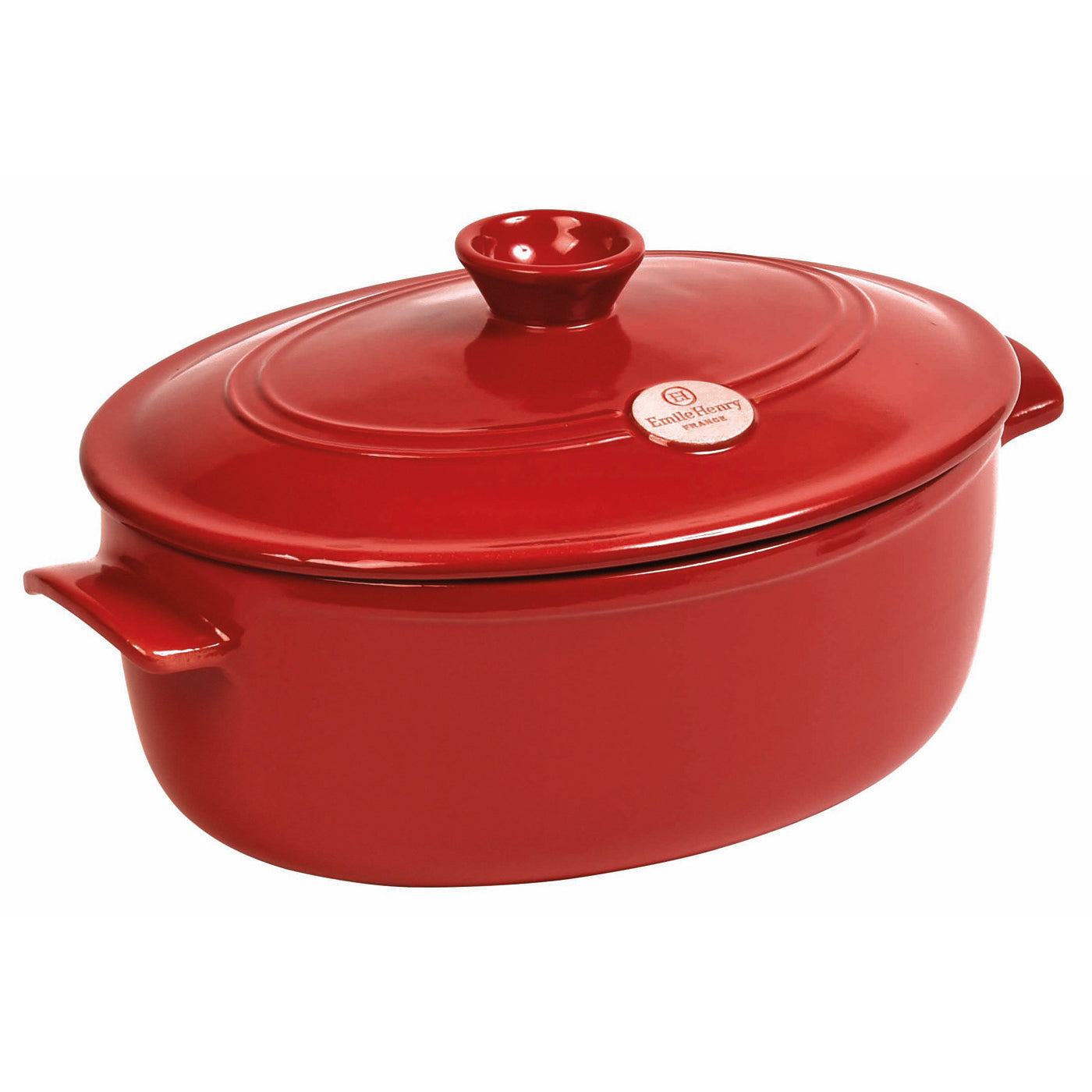 Emile Henry Flame 6.3 Quart Oval Stewpot Dutch Oven Hot on Sale