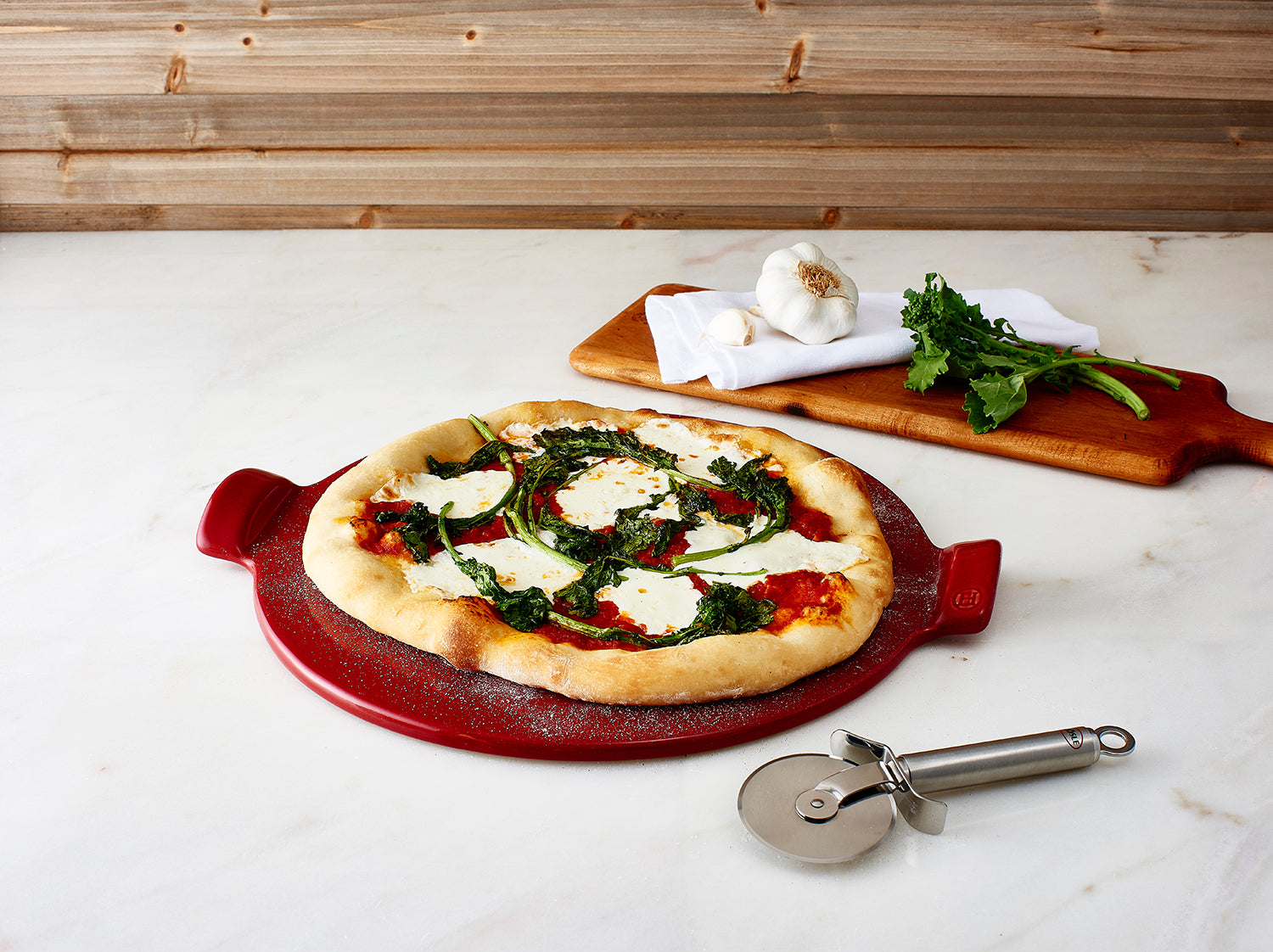 Emile Henry Made In France Flame Individual Pizza Stone, 10″, Set of 2, Figue Online Sale