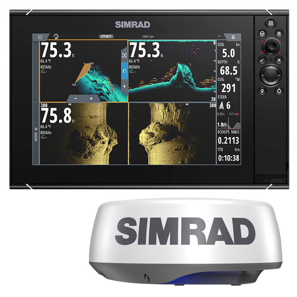 Simrad NSS12 evo3S Combo Multi-Function Chartplotter/Fishfinder Radar Bundle HALO20+ – No HDMI Video Outport [000-15555-002] Hot on Sale