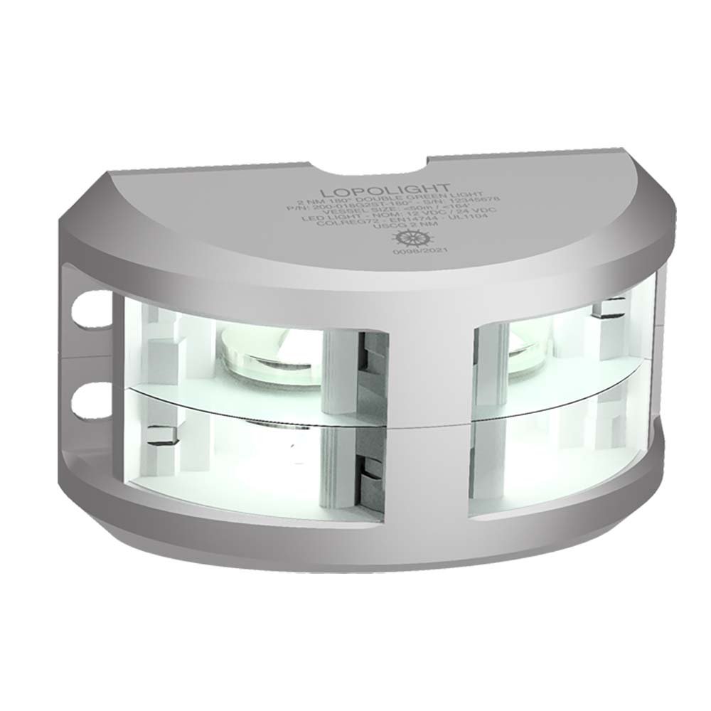 Lopolight Series 200-024 – Double Stacked Navigation Light – 2NM – Vertical Mount – White – Silver Housing [200-024G2ST] Online Hot Sale