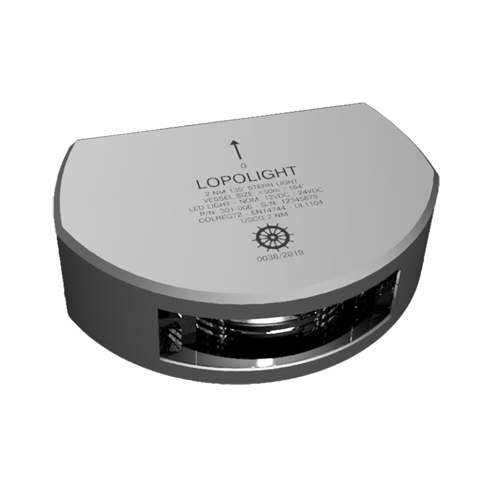 Lopolight Series 301-006 – Stern Light – 2NM – Vertical Mount – White – Silver Housing – 6M Cable [301-006-6M] on Sale