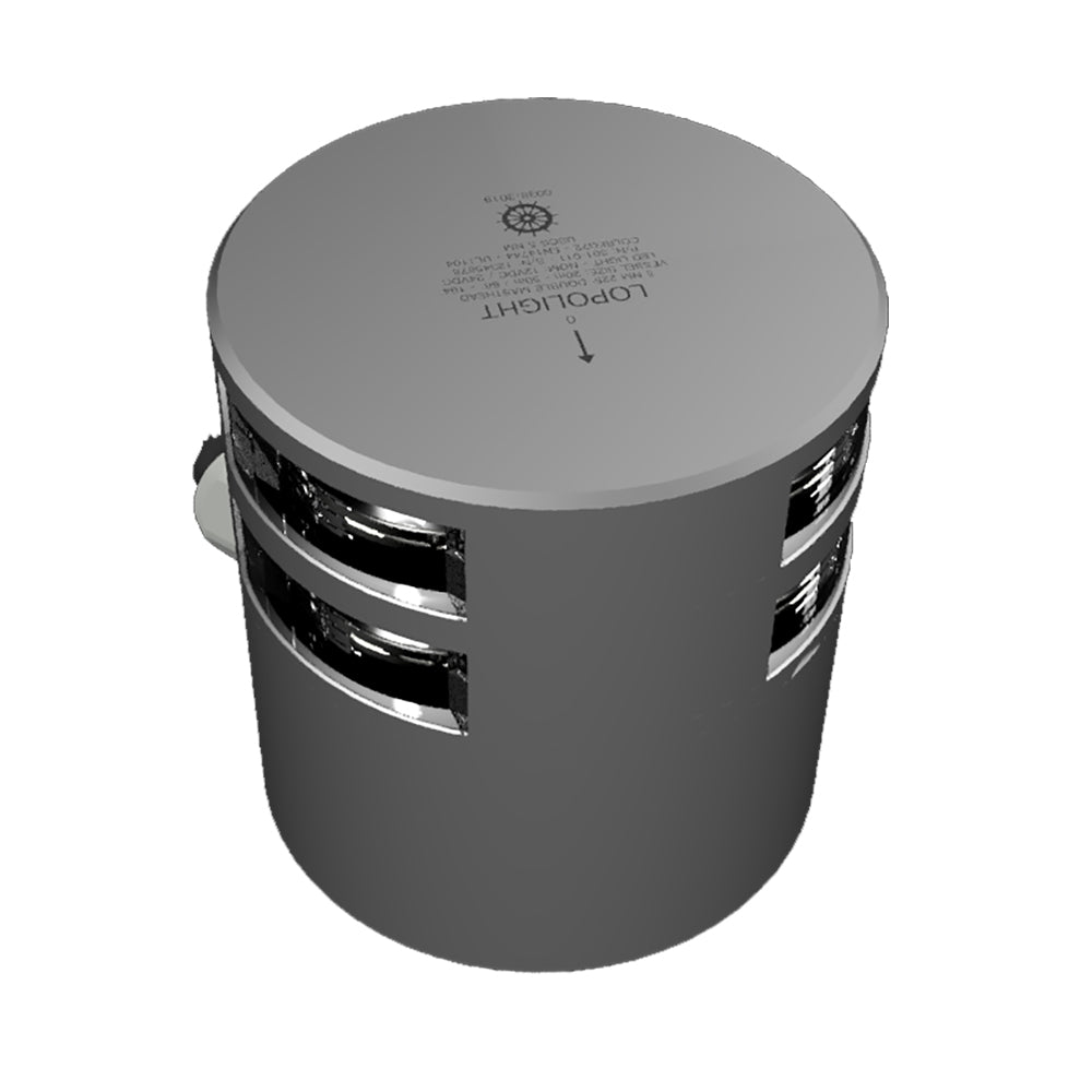 Lopolight Series 301-011 – Double Stacked Masthead Light – 5NM – Horizontal Mount – White – Silver Housing [301-011KLST] Online Sale