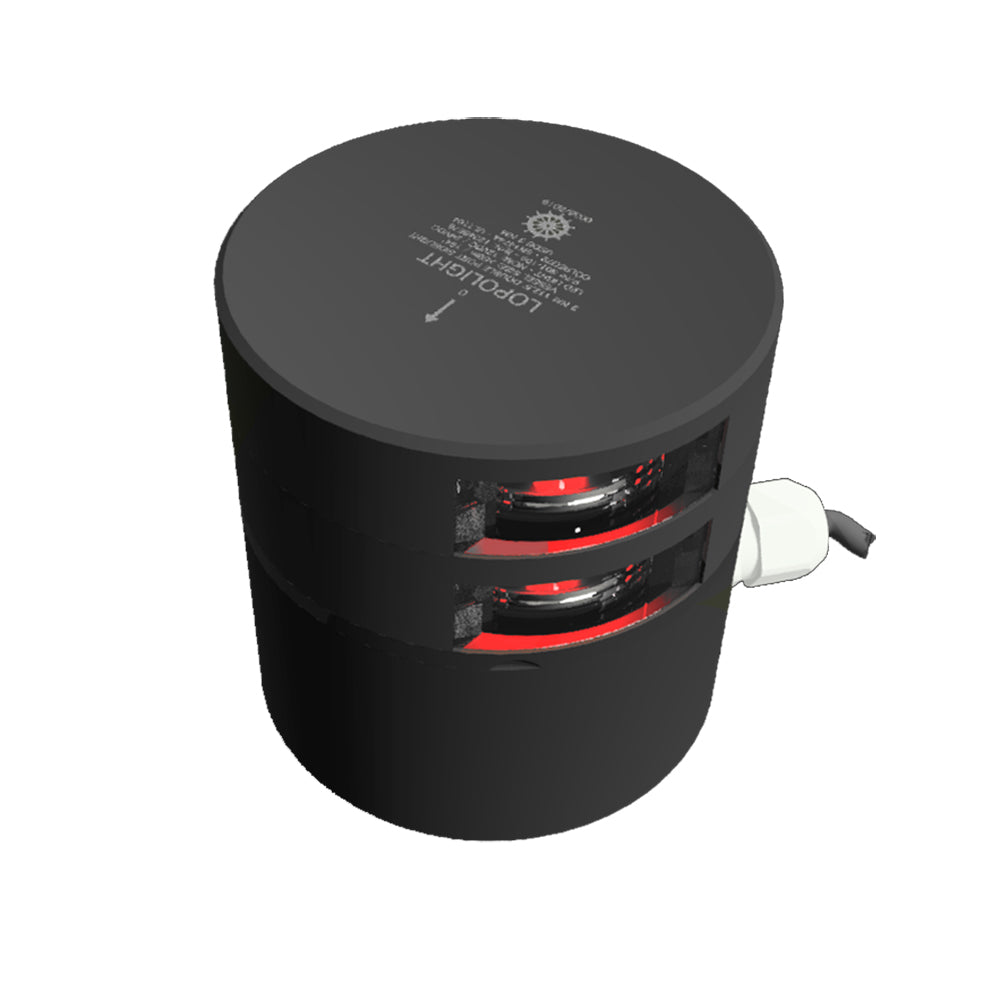 Lopolight Series 301-109 – Double Stacked Navigation Light – 3NM – Horizontal Mount – Red – Black Housing [301-109ST-B] Online now