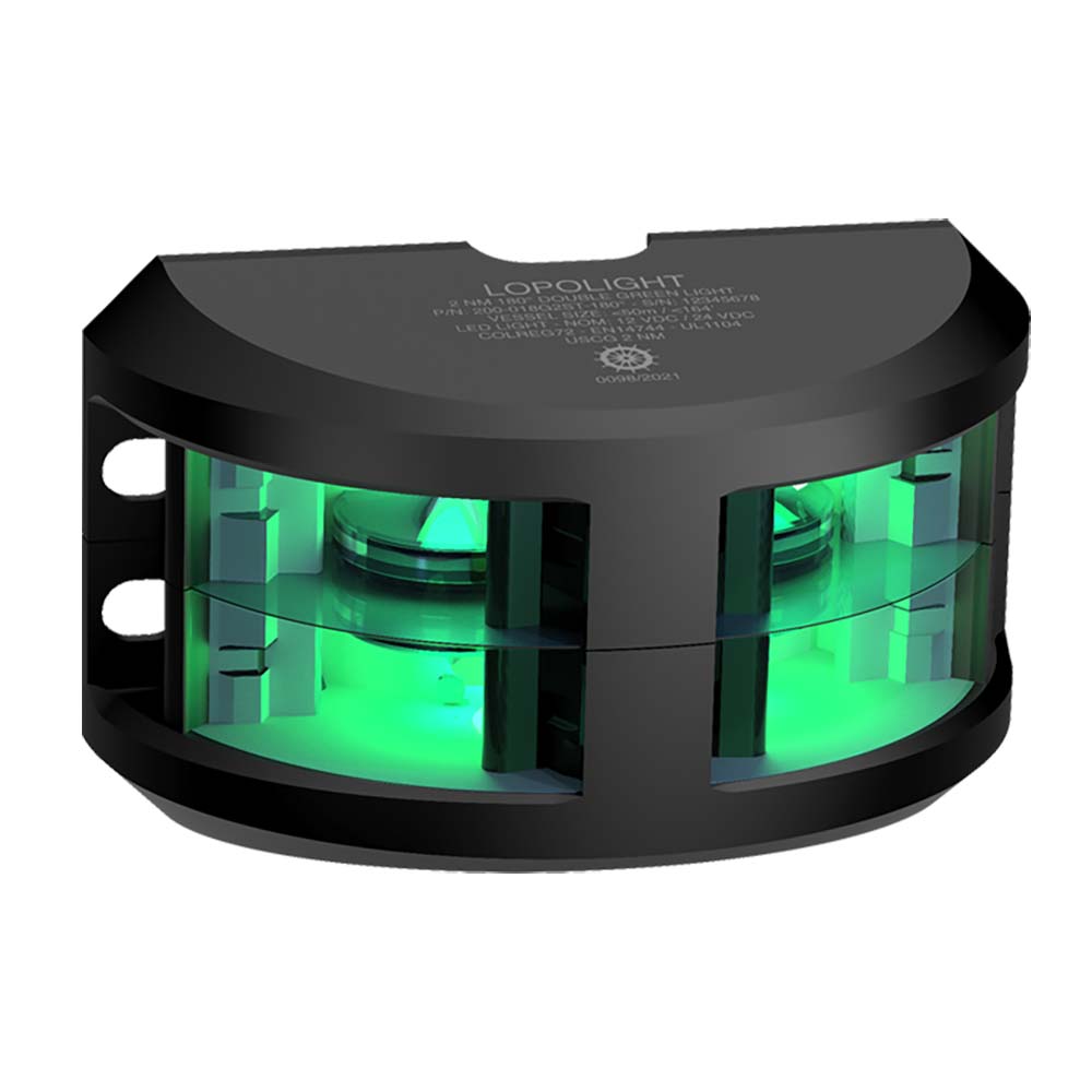 Lopolight Series 200-018 – Double Stacked Navigation Light – 2NM – Vertical Mount – Green – Black Housing [200-018G2ST-B] Online Hot Sale