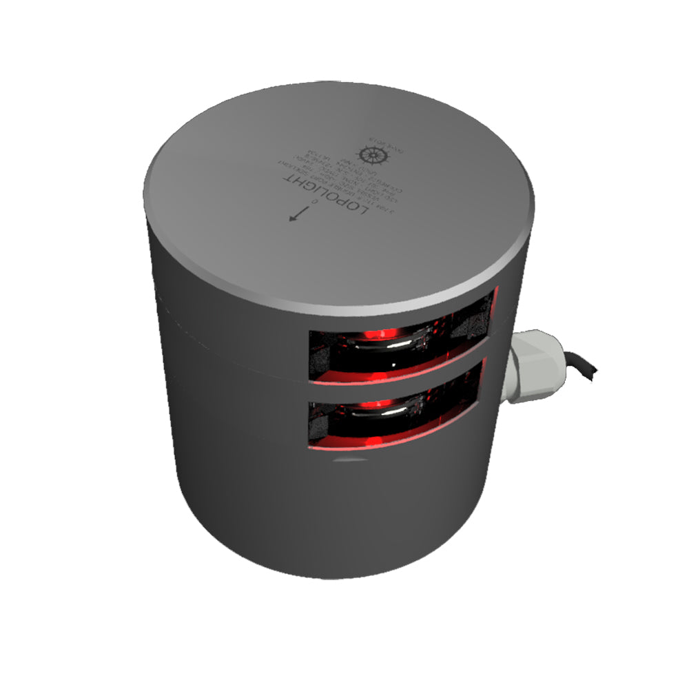 Lopolight Series 301-109 – Double Stacked Navigation Light – 3NM – Horizontal Mount – Red – Silver Housing [301-109ST] Sale