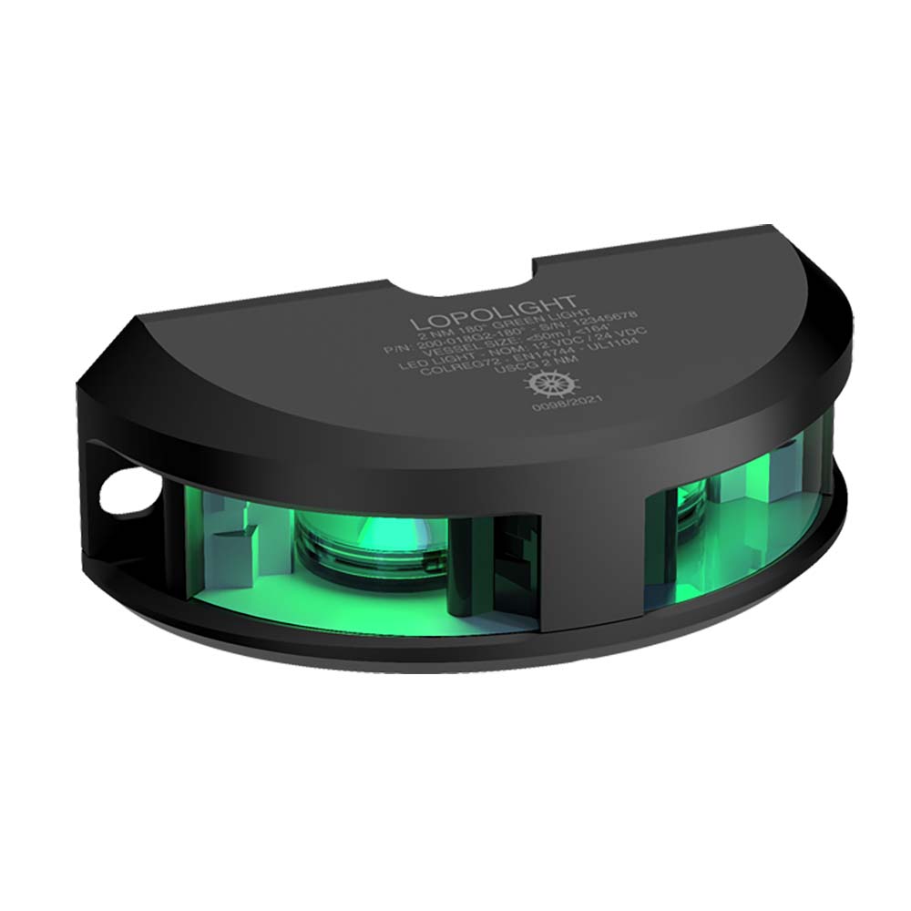 Lopolight Series 200-018 – Navigation Light – 2NM – Vertical Mount – Green – Black Housing [200-018G2-B] Sale