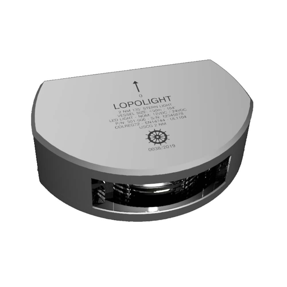 Lopolight Series 301-006 – Stern Light w/Deck Light – 2NM – Vertical Mount – White – Silver Housing [301-006DLX] Online now