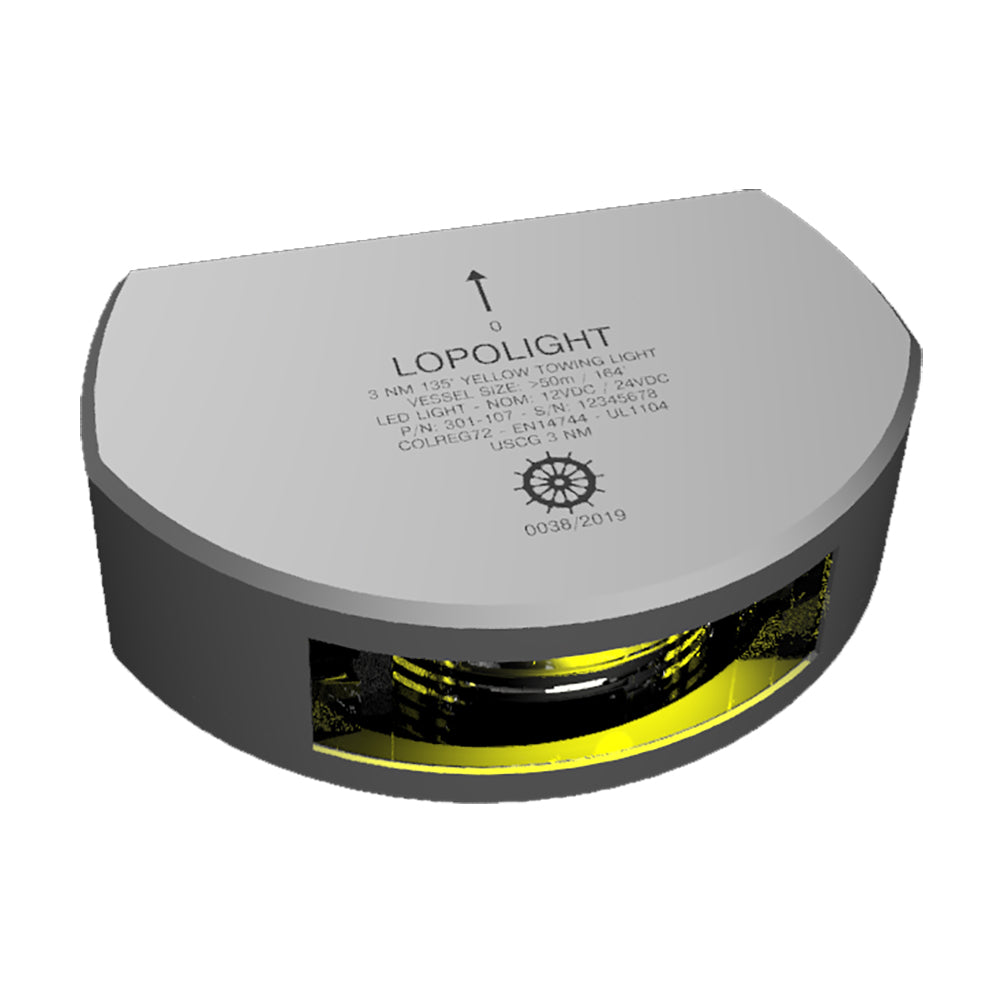 Lopolight Series 301-107 – Stern Towing Light – 3NM – Vertical Mount – Amber – Silver Housing [301-107] Online now