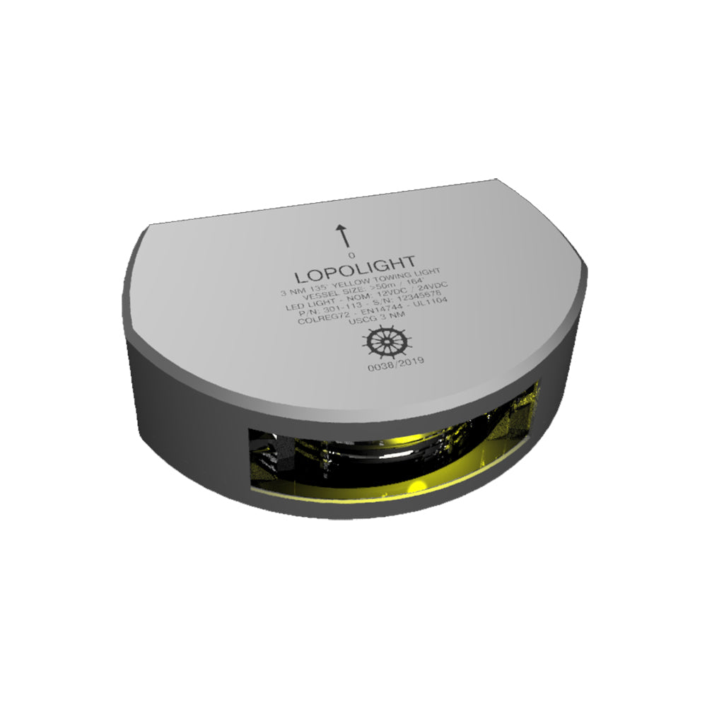 Lopolight Series 201-013 – Stern Towing Light – 2NM – Vertical Mount – Amber – Silver Housing [201-013V] Online