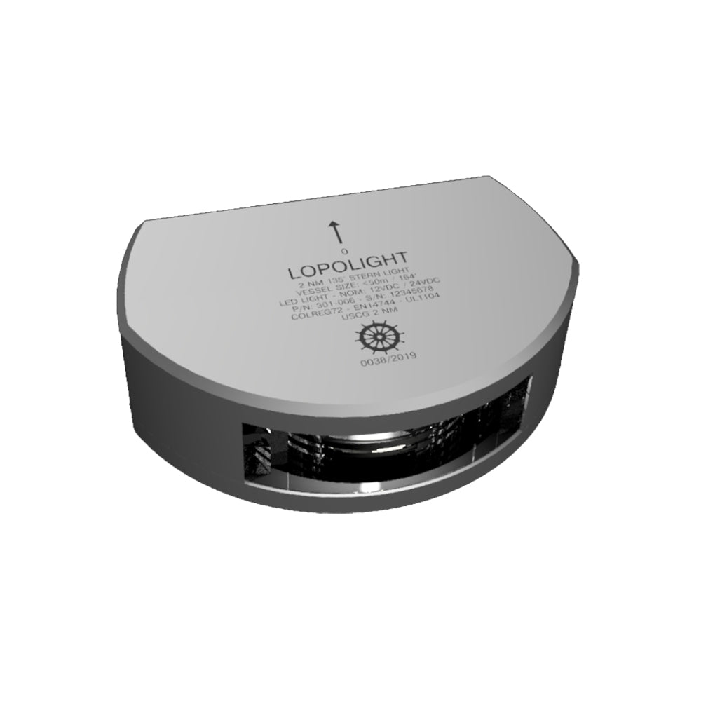 Lopolight Series 301-006 – Stern Light – 2NM – Vertical Mount – White – Silver Housing [301-006] on Sale