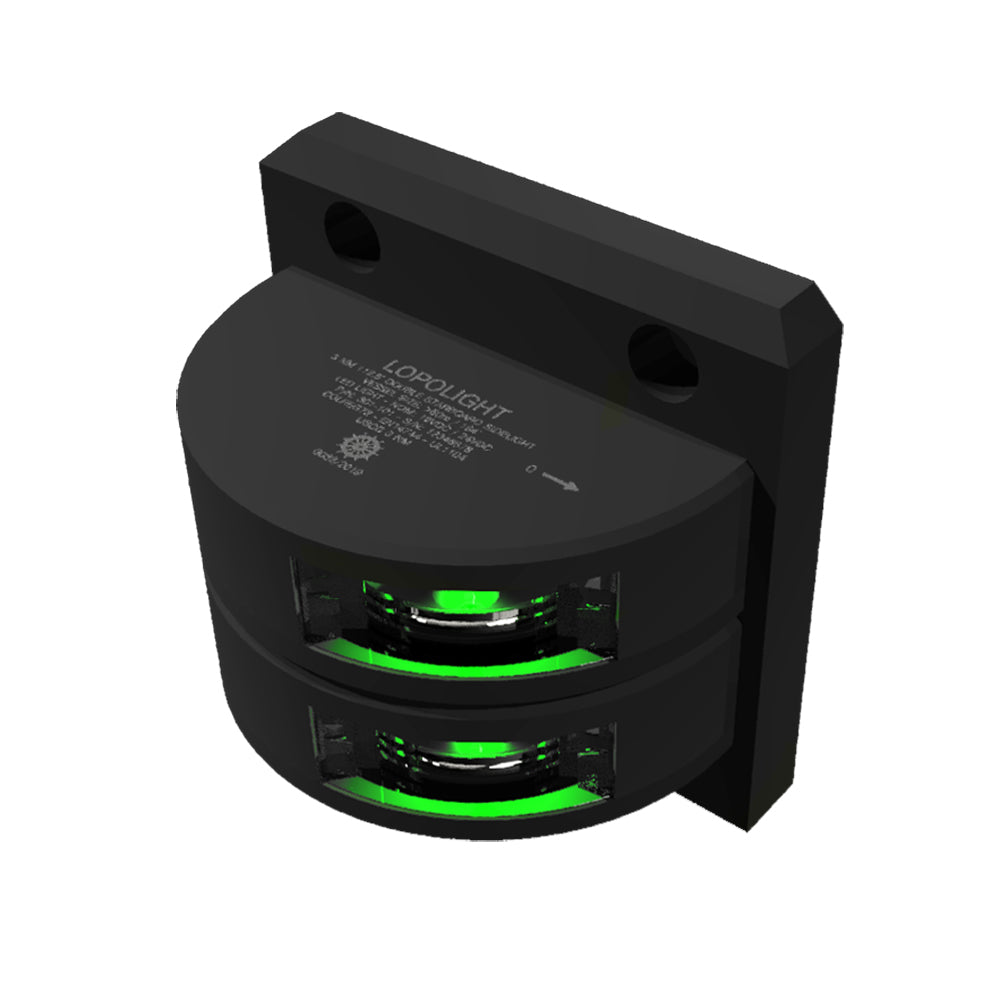 Lopolight Series301-101 – Double Stacked Starboard Sidelight – 3NM – Vertical Mount – Green – Black Housing [301-101ST-B] Sale