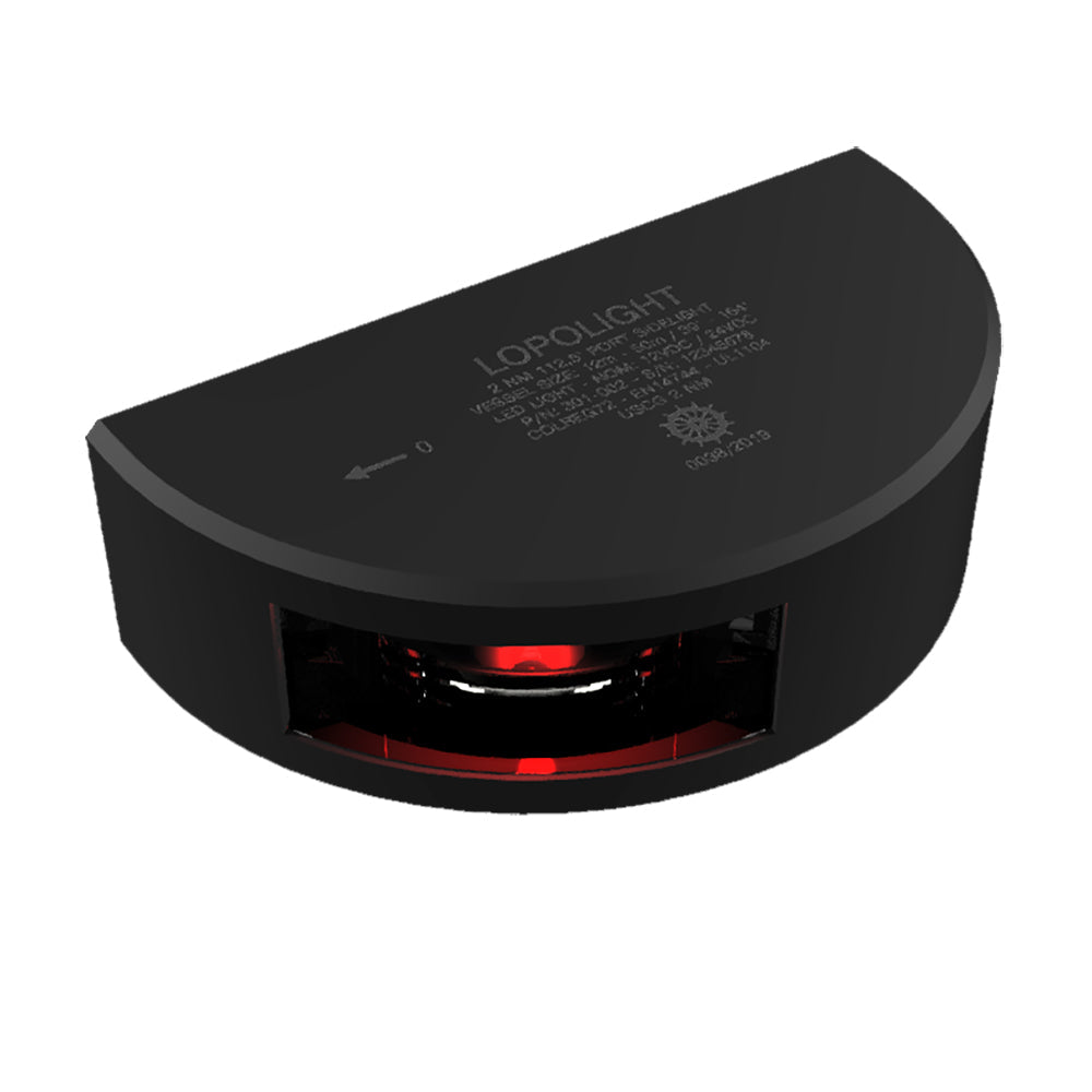 Lopolight Series 301-002 – Port Sidelight – 2NM – Vertical Mount – Red – Black Housing – 6M Cable [301-002-B-6M] Sale