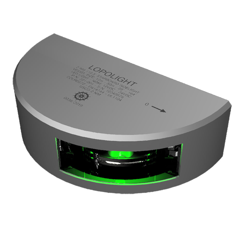 Lopolight Series 301-001 – Navigation Light – 2NM – Vertical Mount – Green – Silver Housing – 6M Cable [301-001-6M] Online now