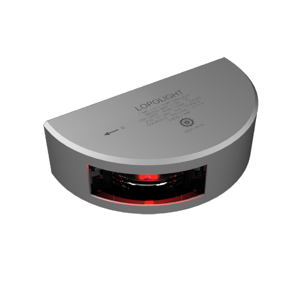 Lopolight Series 101-002 – Port Side Light – 1NM – Vertical Mount – Red – Silver Housing [101-002] Online