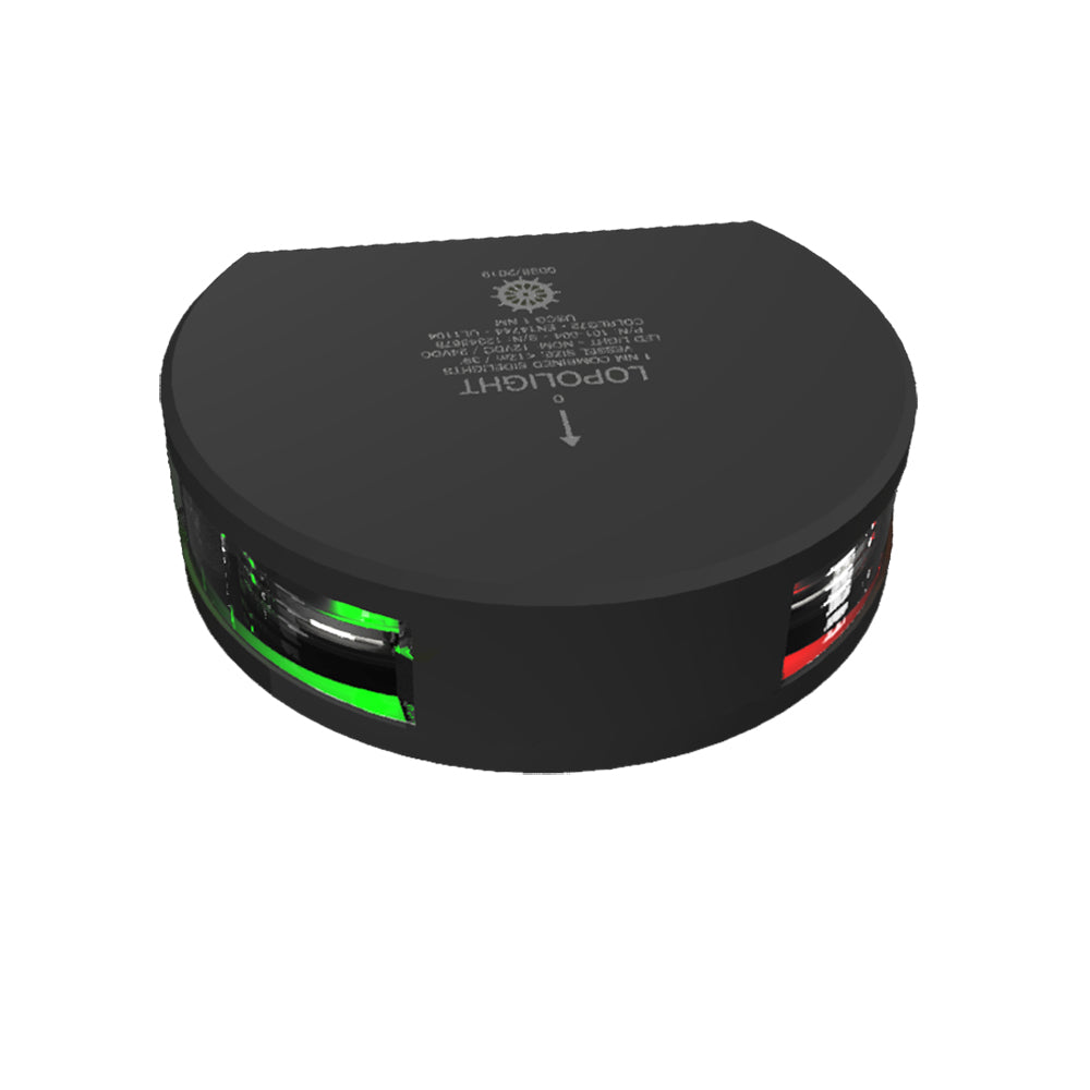Lopolight Series 101-004 Starboard  Port Side Light – 1NM – Vertical Mount – Green/Red – Black Housing [101-004-B] Supply