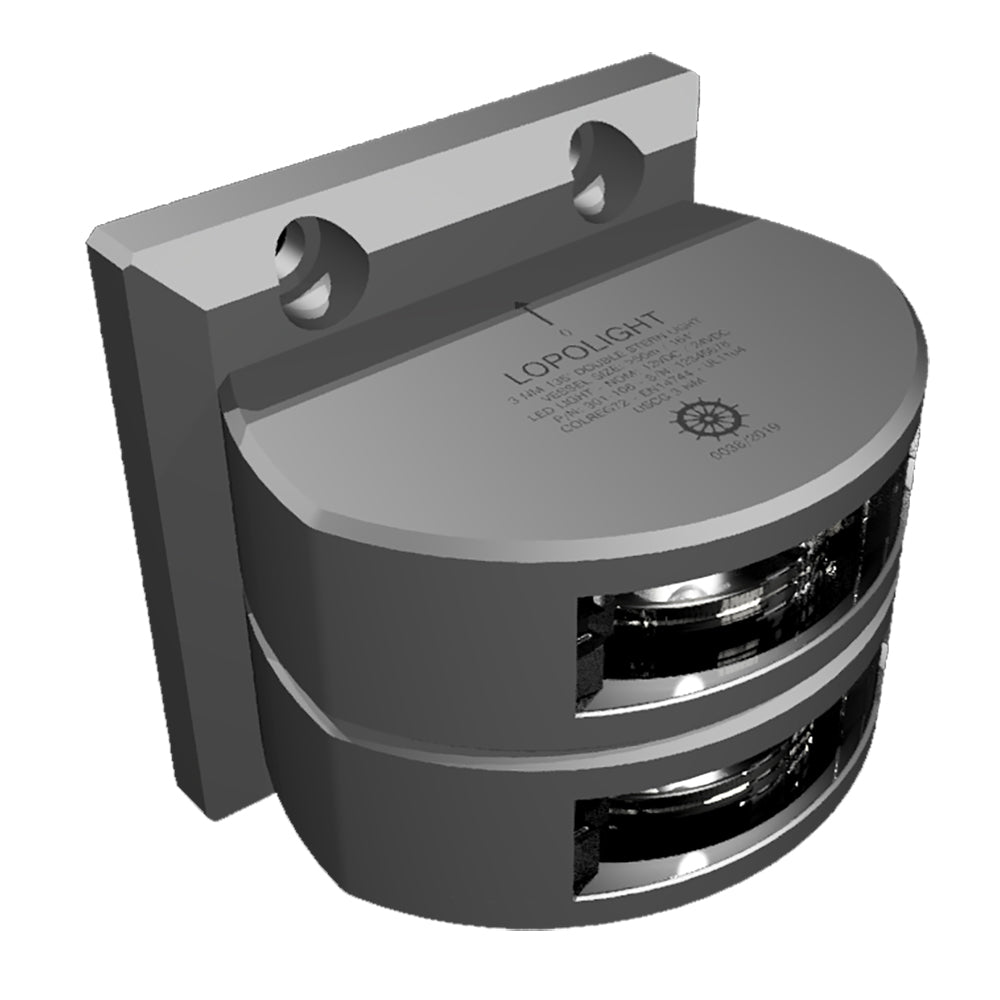 Lopolight Series 301-106 – Double Stacked Stern Light – 3NM – Vertical Mount -White – Silver Housing [301-106ST] Sale