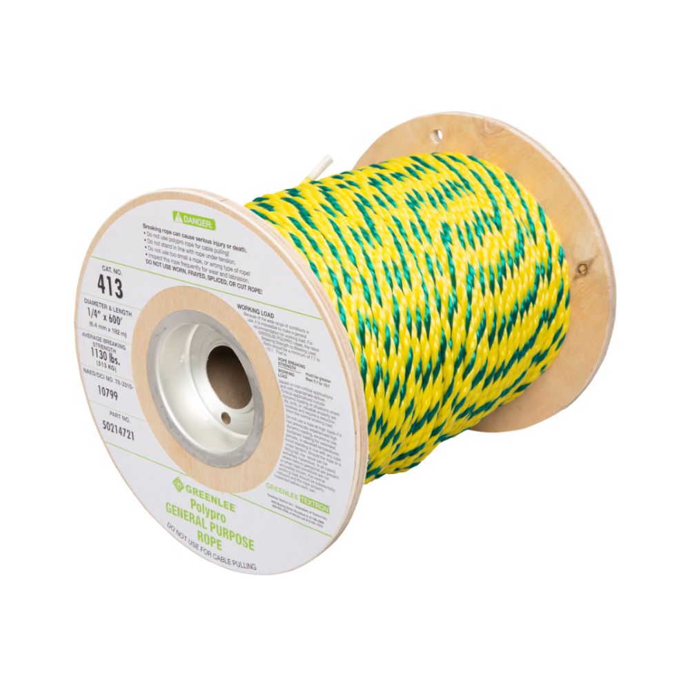 Greenlee 413 1/4″ x 600′ Polypro General Purpose Rope Supply