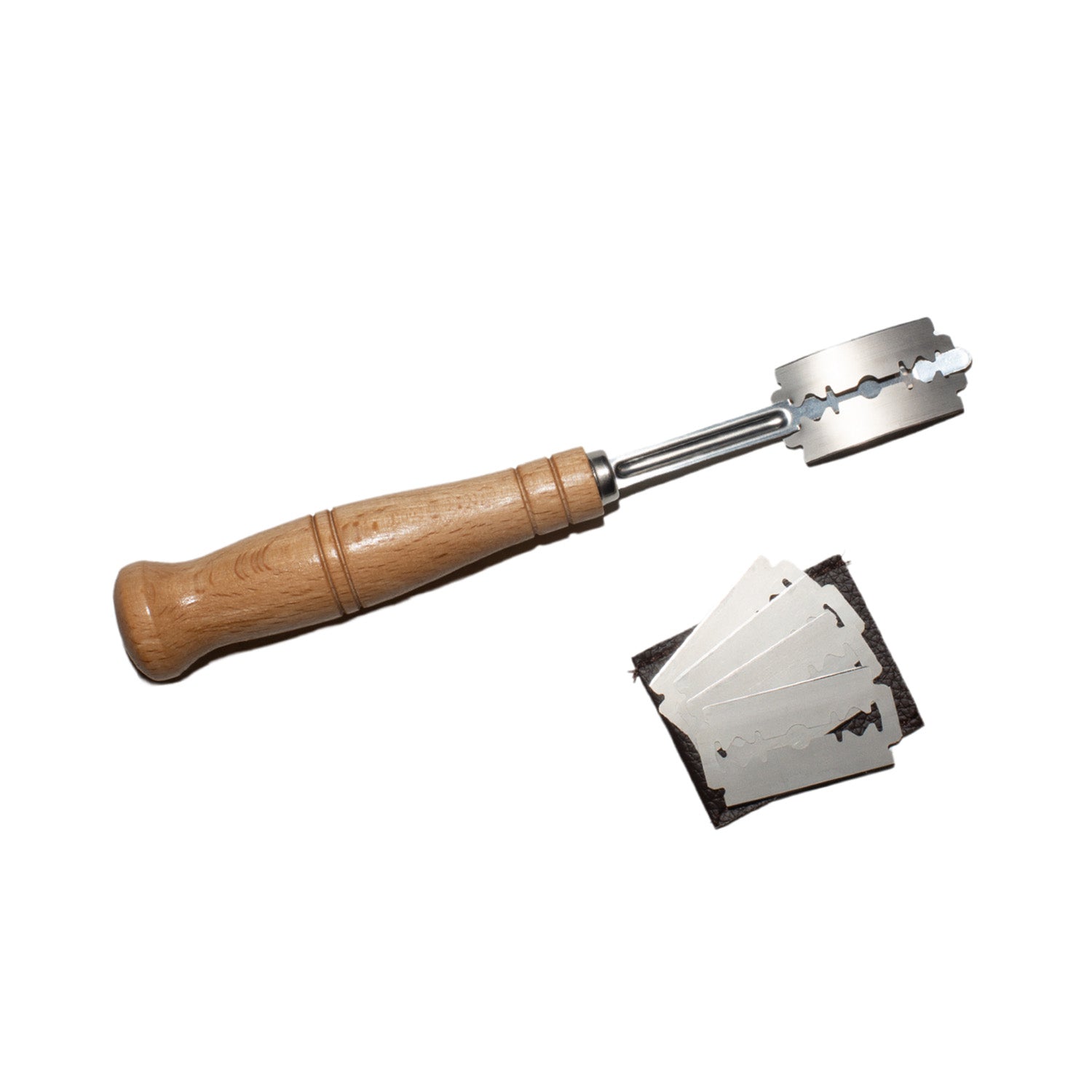 Frieling Bread Lame Dough Scoring Blade w/Extra Blades and Cover, 7.5 Inch, Natural Wood Handle Online Hot Sale