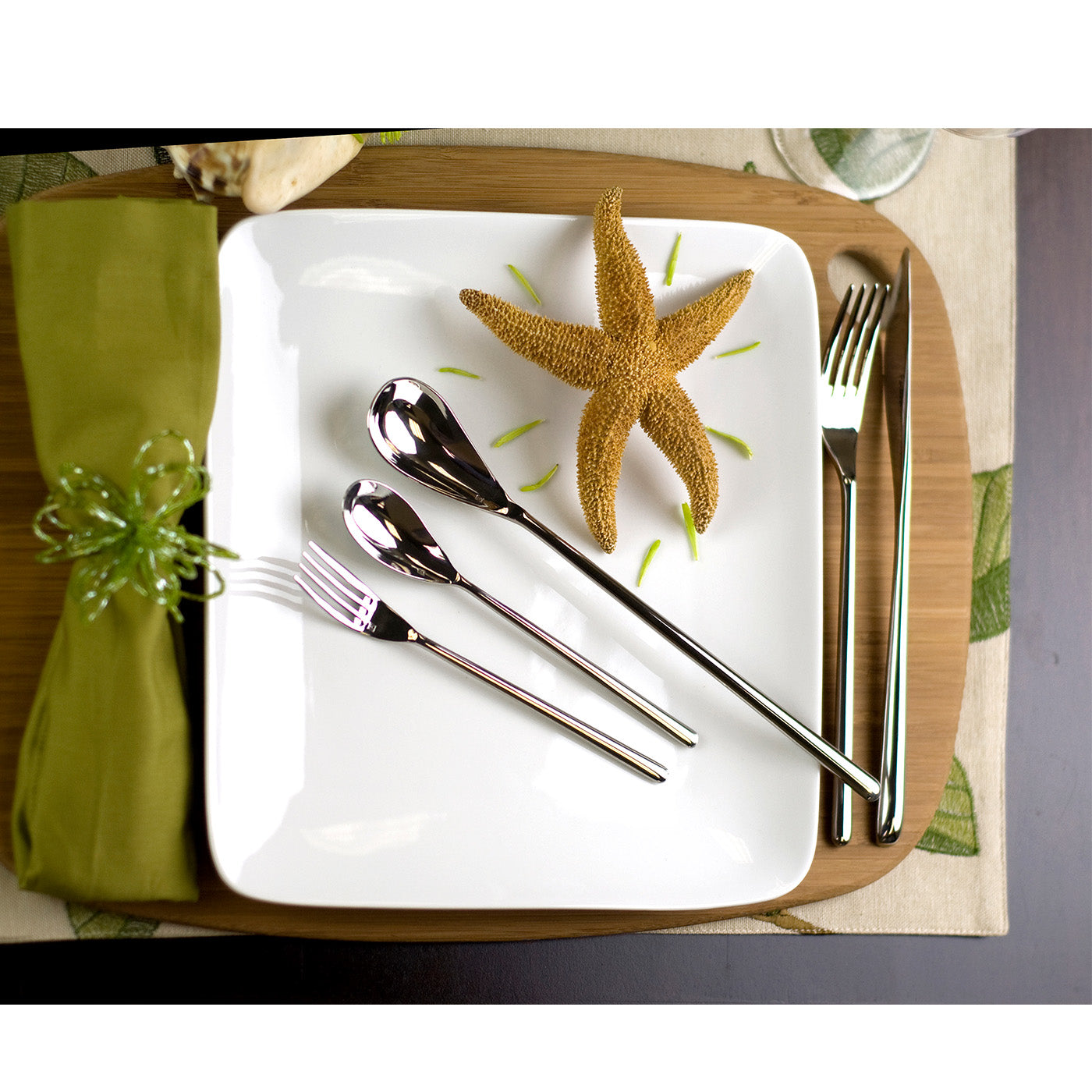 Fortessa Dragonfly 18/10 Stainless Steel Flatware 5 Piece Place Setting Online now