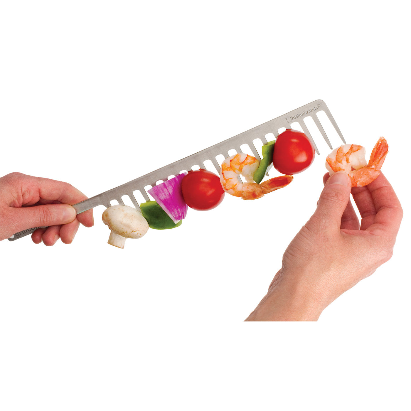 Fusionbrands GrillComb Stainless Steel BBQ Skewer Set Of 2 Discount