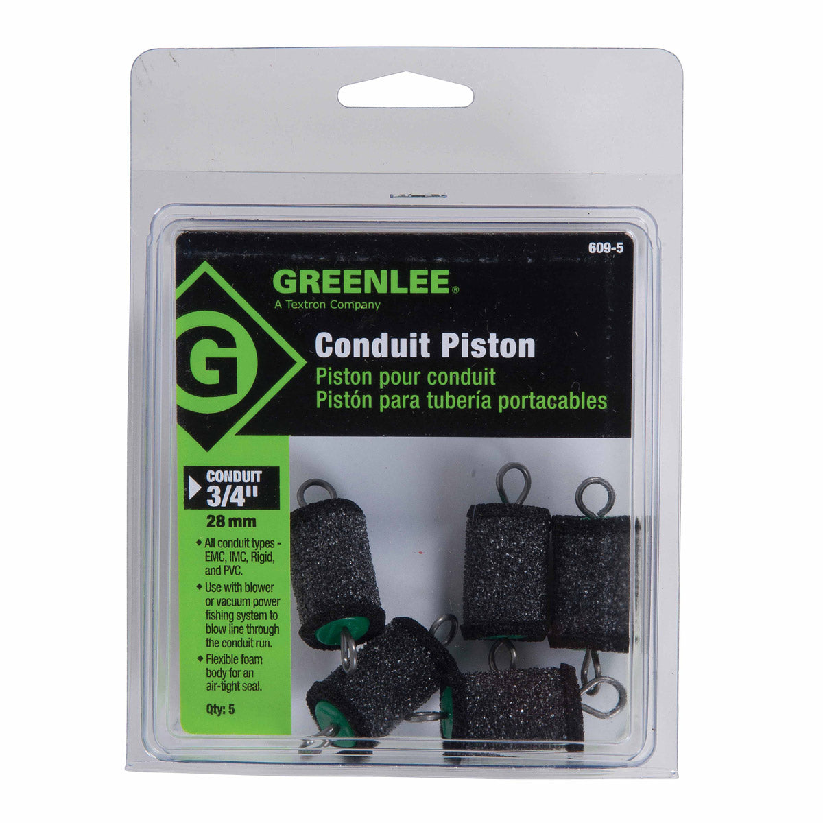 Greenlee 609-5 Piston for 3/4″ Conduit – All Types (5 pack) Hot on Sale