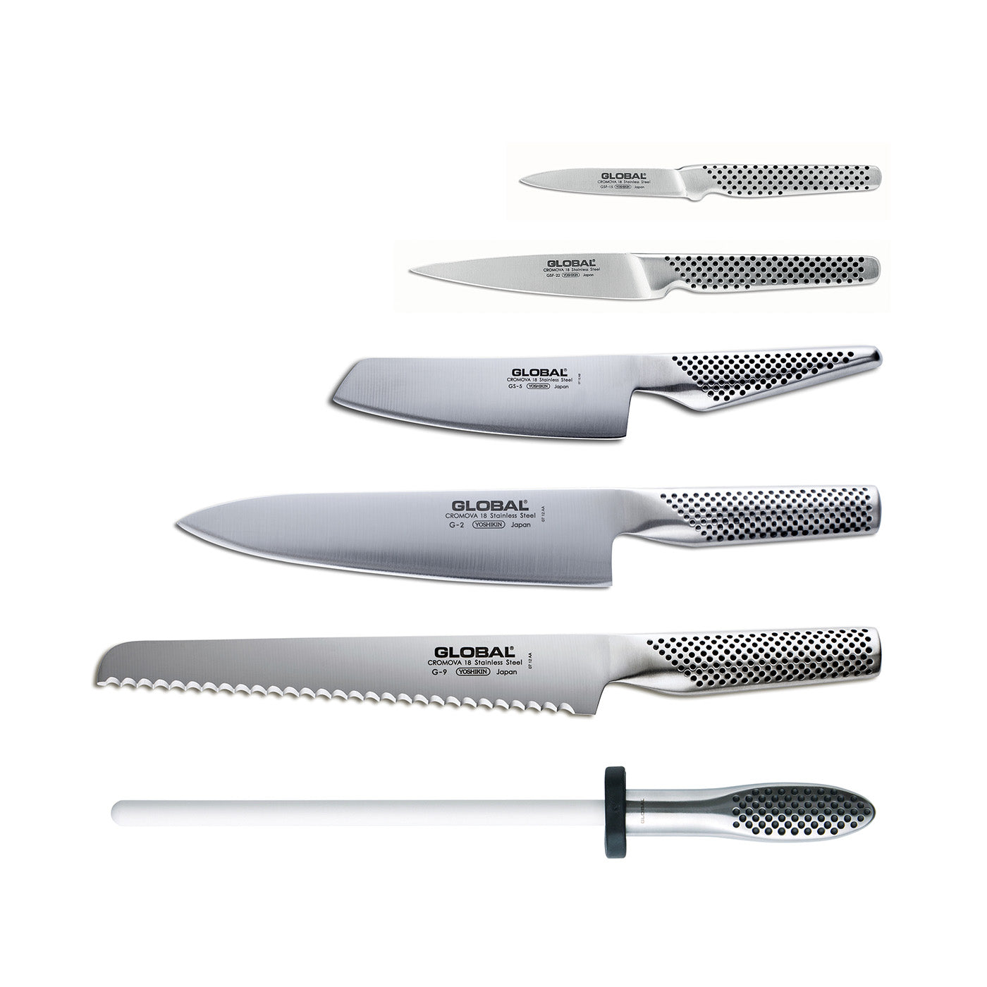 Global 7 Piece Takashi Knife Block Set Supply