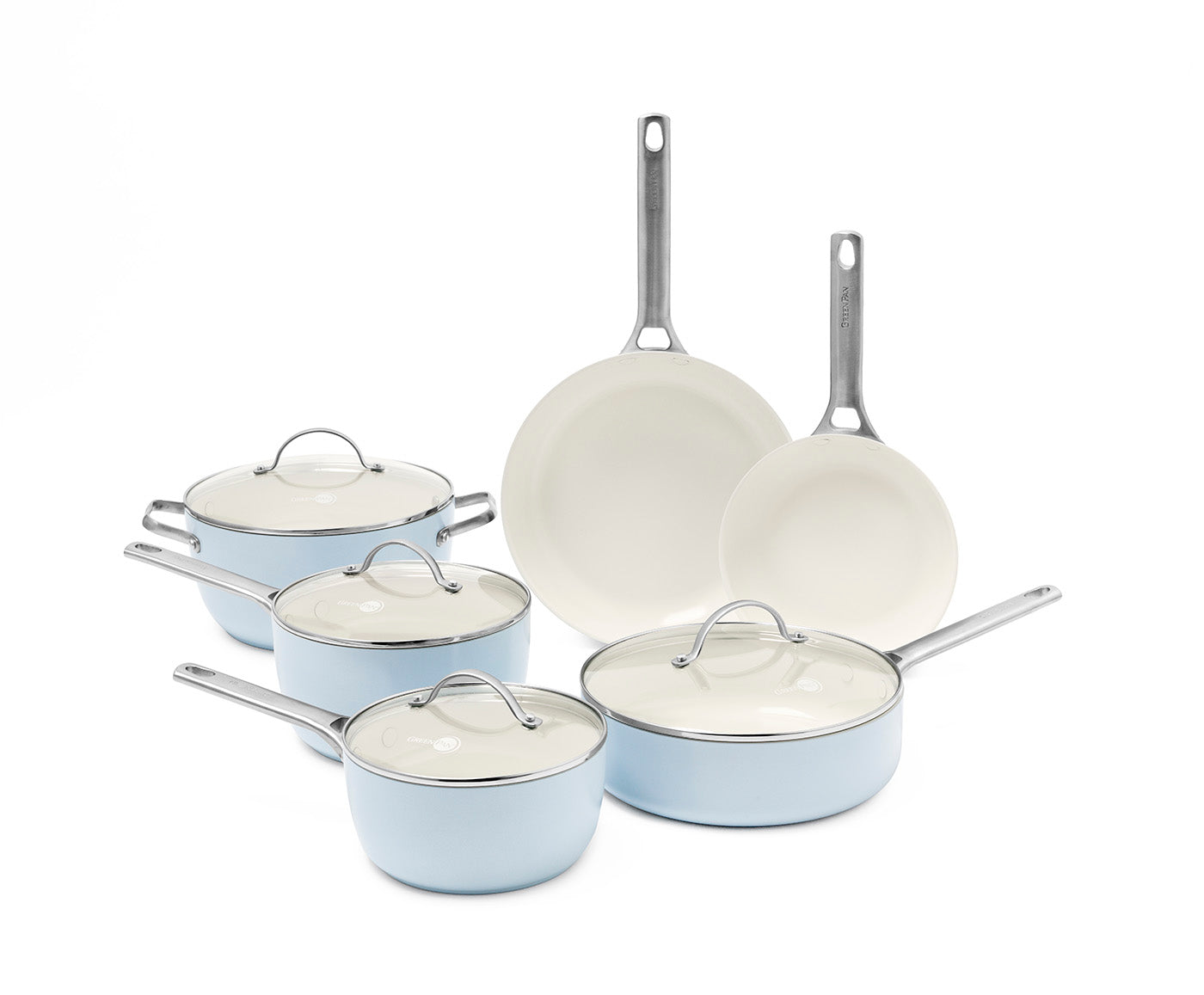 GreenPan 10 Piece Nonstick Cookware Set, Minerals Coating on Sale