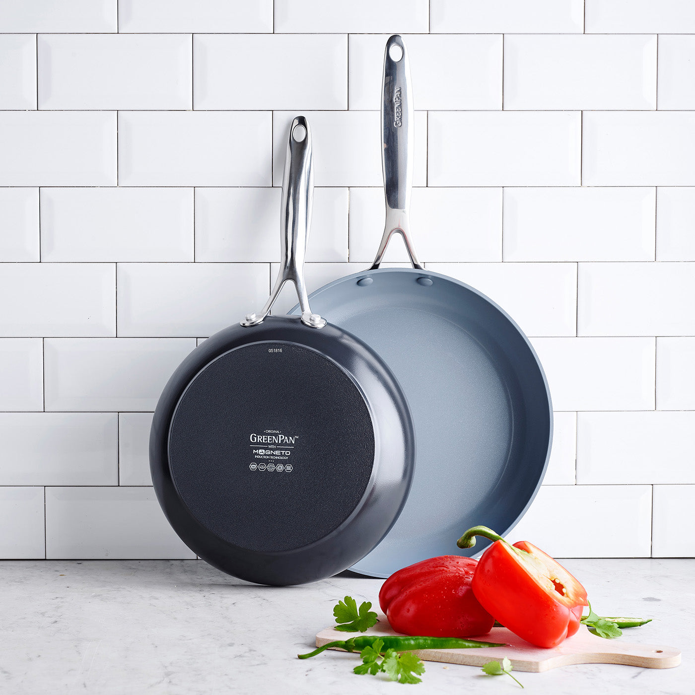 GreenPan Valencia Pro 10″ & 12″ Nonstick Open Frypan Set Discount