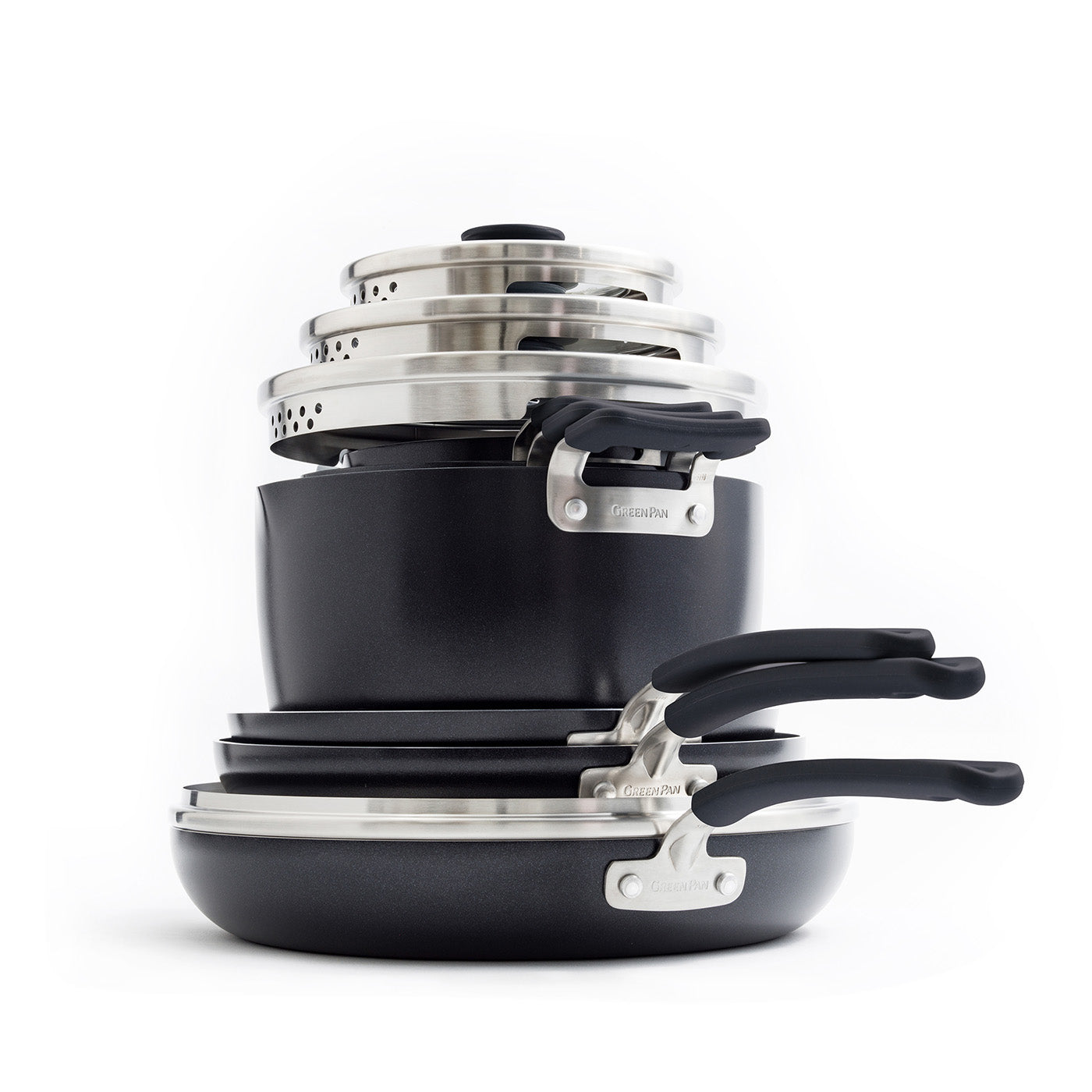 Greenpan Levels Essential 13 Piece Nonstick Cookware Set W/Magneto Fashion
