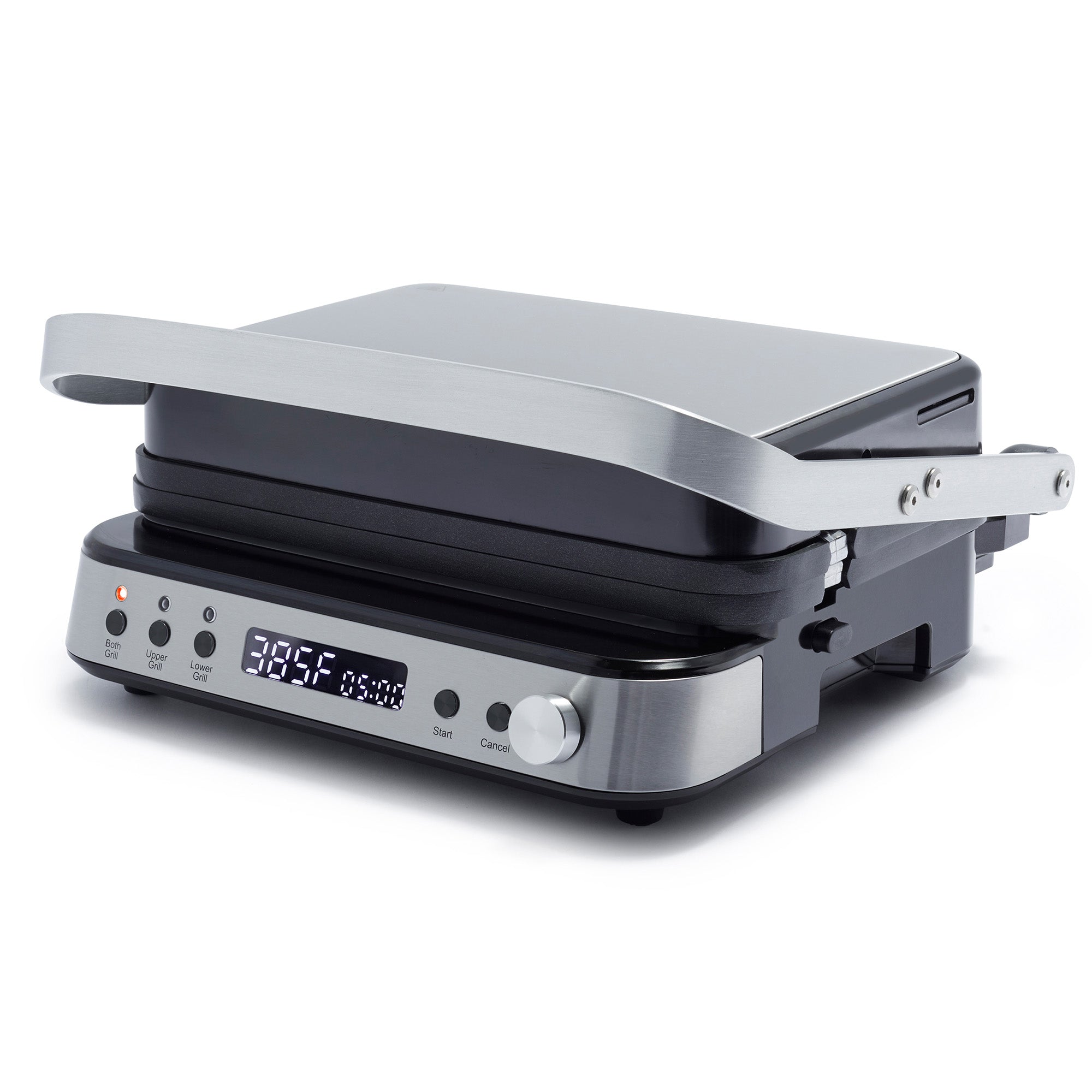 GreenPan Electric Indoor Stainless Steel 6-in-1 Contact Grill and Griddle w/Ceramic Nonstick Plates Online Sale