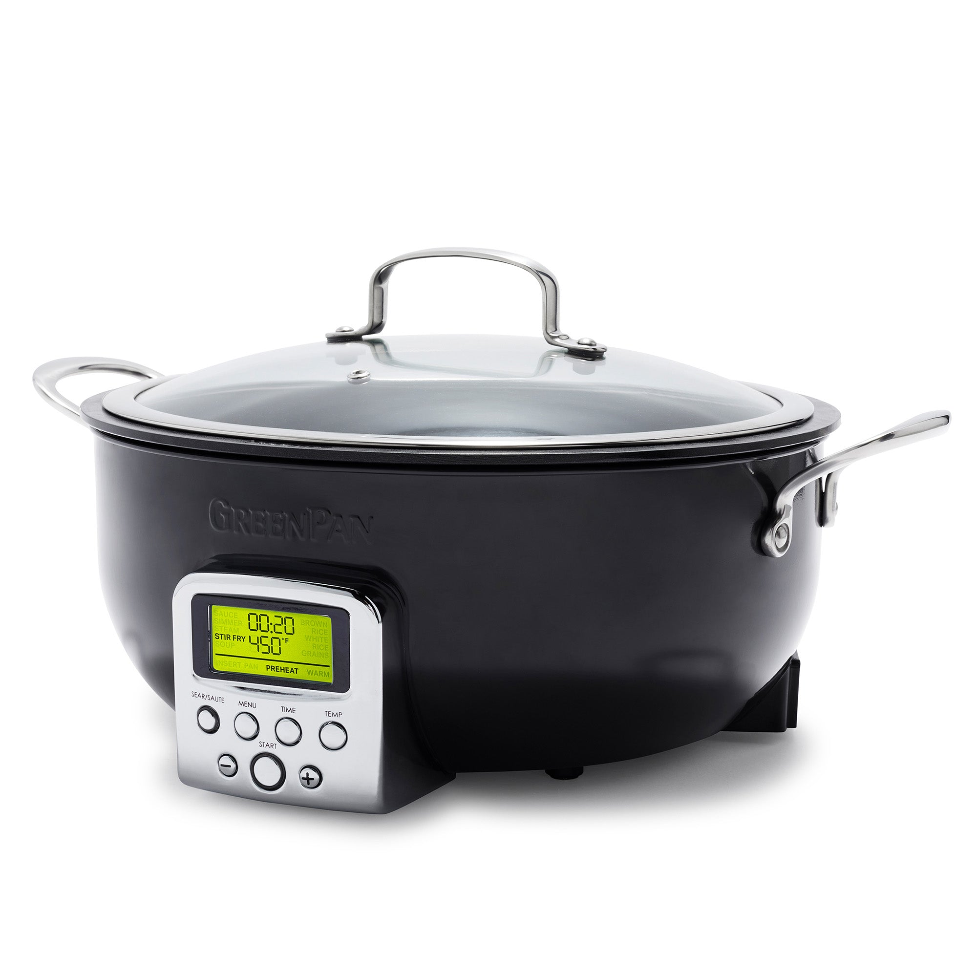 GreenPan Elite Essential Smart Electric 6 QT Skillet Pot – Sear, Saute, Cook Rice Supply