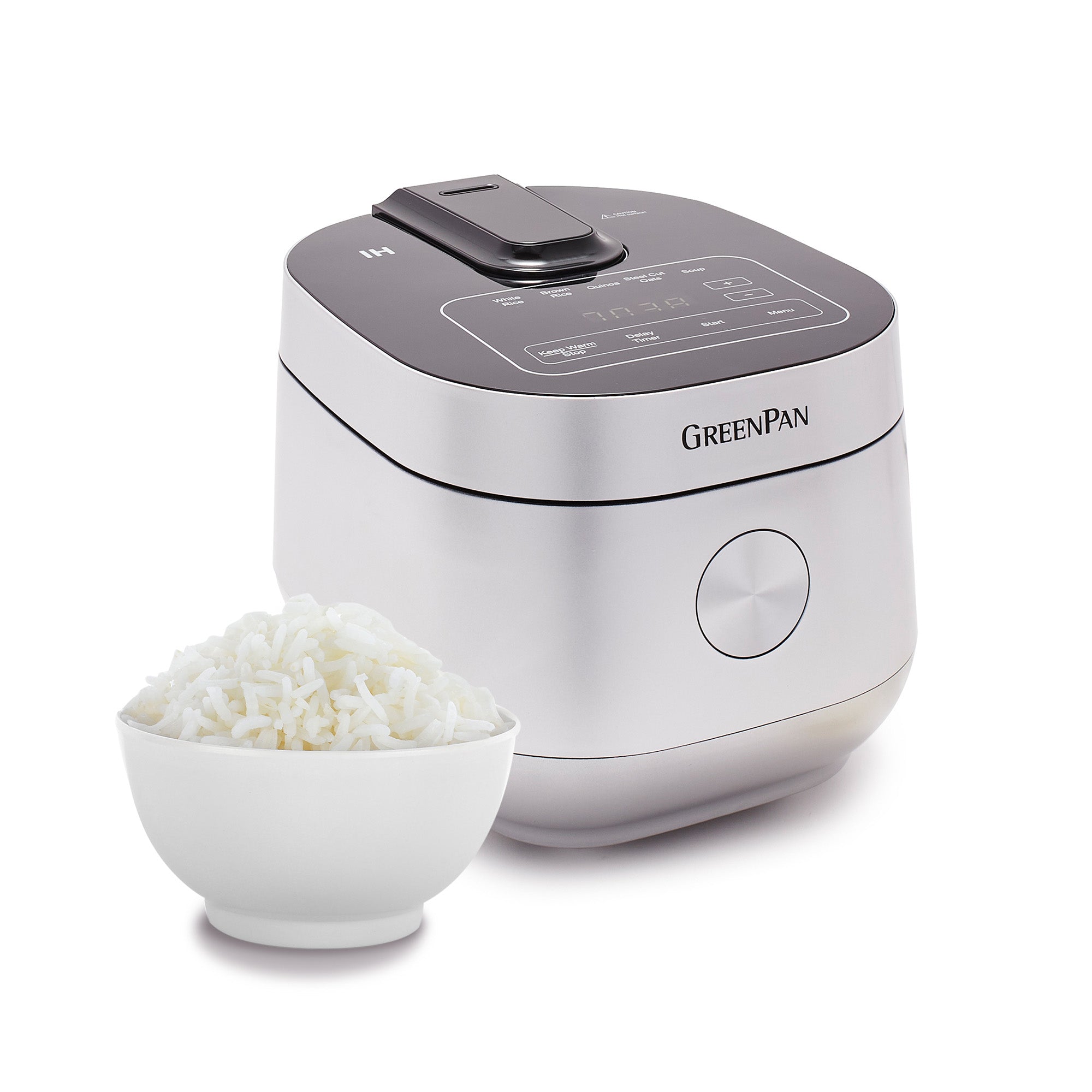 GreenPan Stainless Steel Ceramic Nonstick 8-Cup Rice Oats Grains & Soup Cooker Online Sale