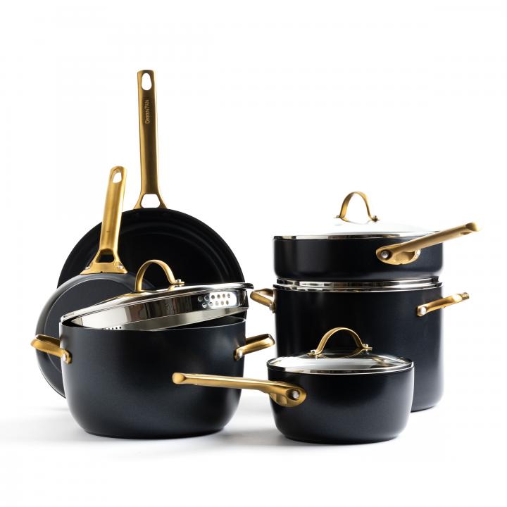 Greenpan Padova Reserve 10 Piece Cookware Set, Black Hot on Sale