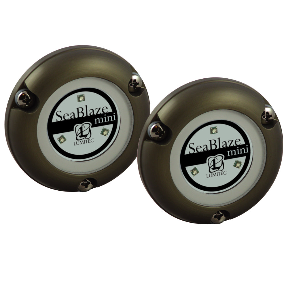 Lumitec SeaBlaze Mini Underwater Light – Pair – Brushed Finish – White Non-Dimming [101245] on Sale