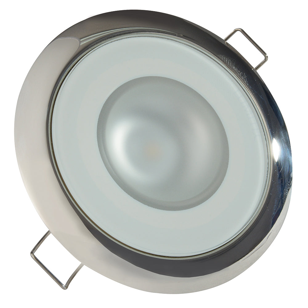 Lumitec Mirage – Flush Mount Down Light – Glass Finish/Polished SS Bezel – 2-Color White/Blue Dimming [113111] Supply