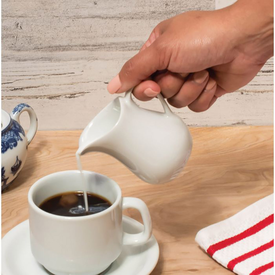 HIC Creamer Pitcher with Handle, Fine White Porcelain, 4-ounces Online Sale