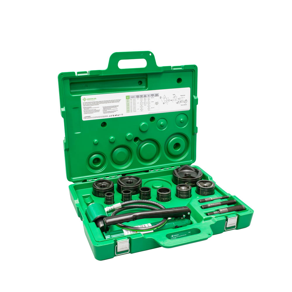 Greenlee 7309 11-Ton Hydraulic KO Kit Hand Pump & Std Round 1/2″ – 3″ & 4″ Online