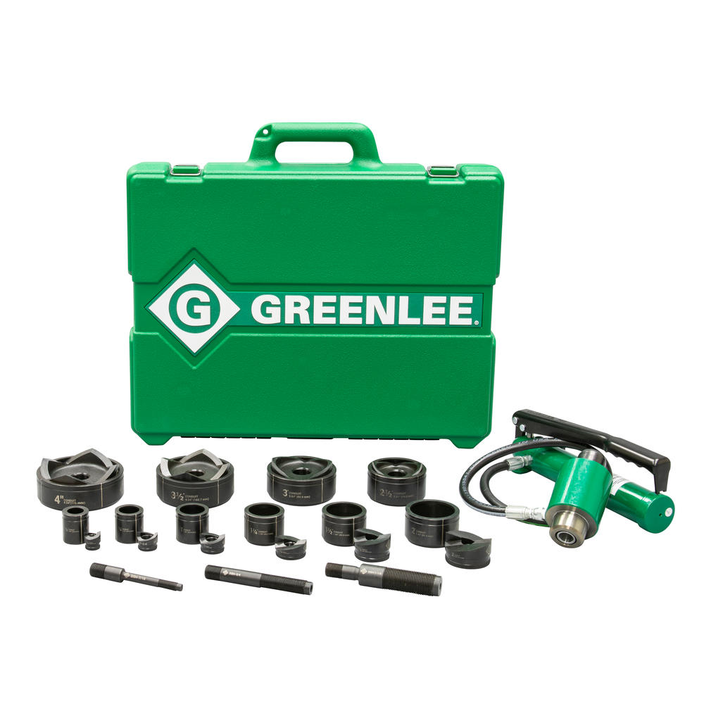 Greenlee 7310SB 1/2″ through 4″ Slug-Buster Ram Knockout and Hand Pump Hydraulic Driver Punch Kit Fashion