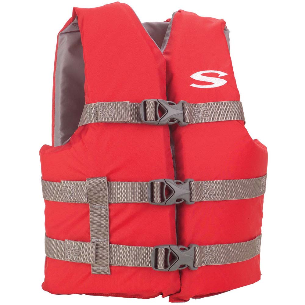 Stearns Youth Classic Vest Life Jacket – 50-90lbs – Red/Grey [2159436] Fashion
