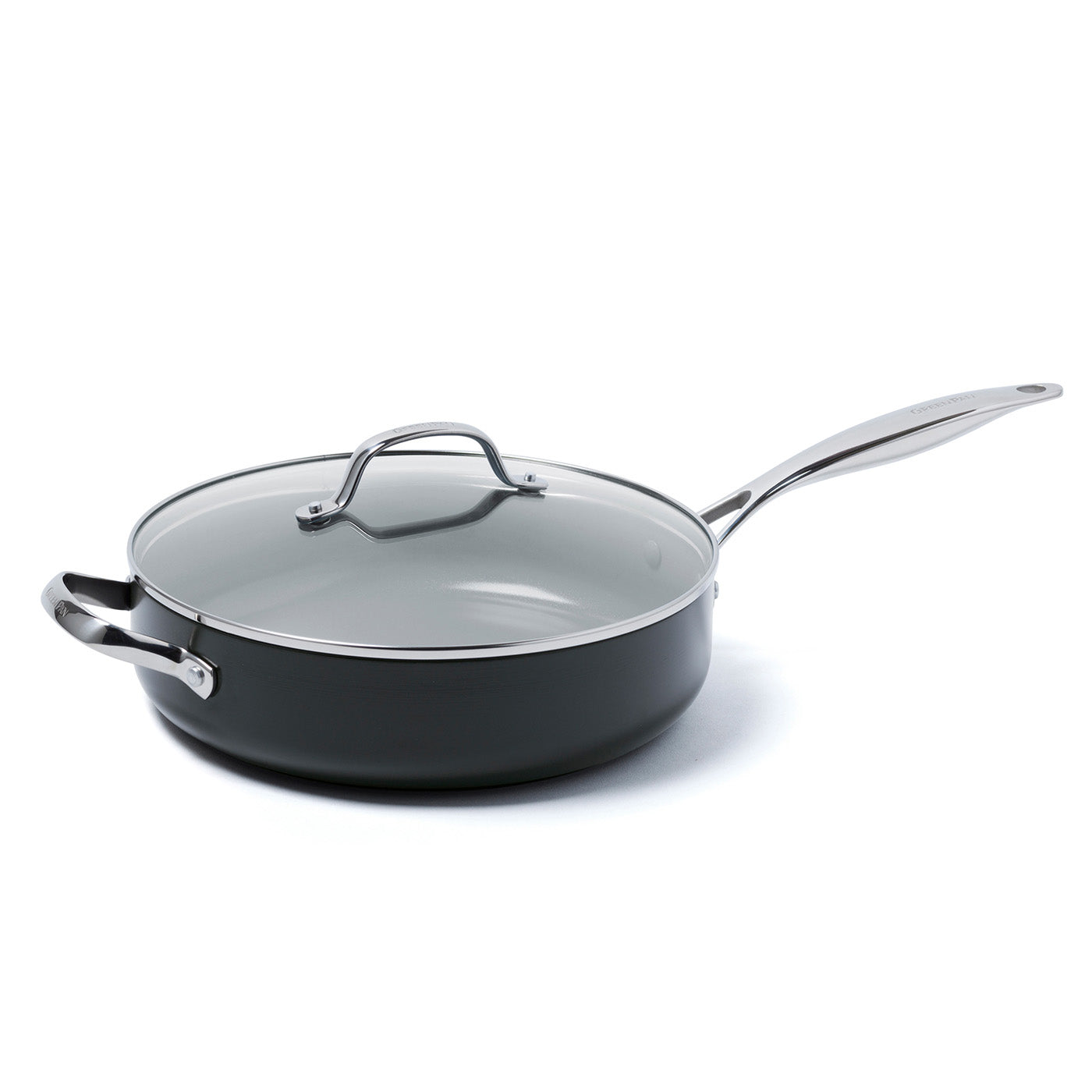 GreenPan Valencia Pro 4.5 Quart Covered Saute Pan with Helper Handle Online now