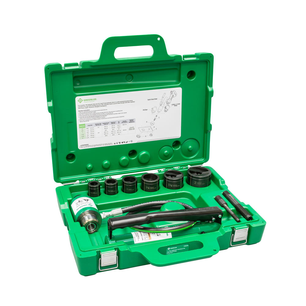 Greenlee 7306SB 1/2″ through 2″ Slug-Buster Ram and Hand Pump Hydraulic Driver Kit Hot on Sale