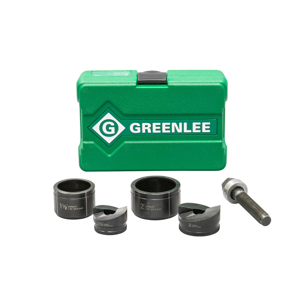 Greenlee 7237BB 1-1/2″ and 2″ Conduit Size Manual Slug-Buster Knockout Punch Kit Supply