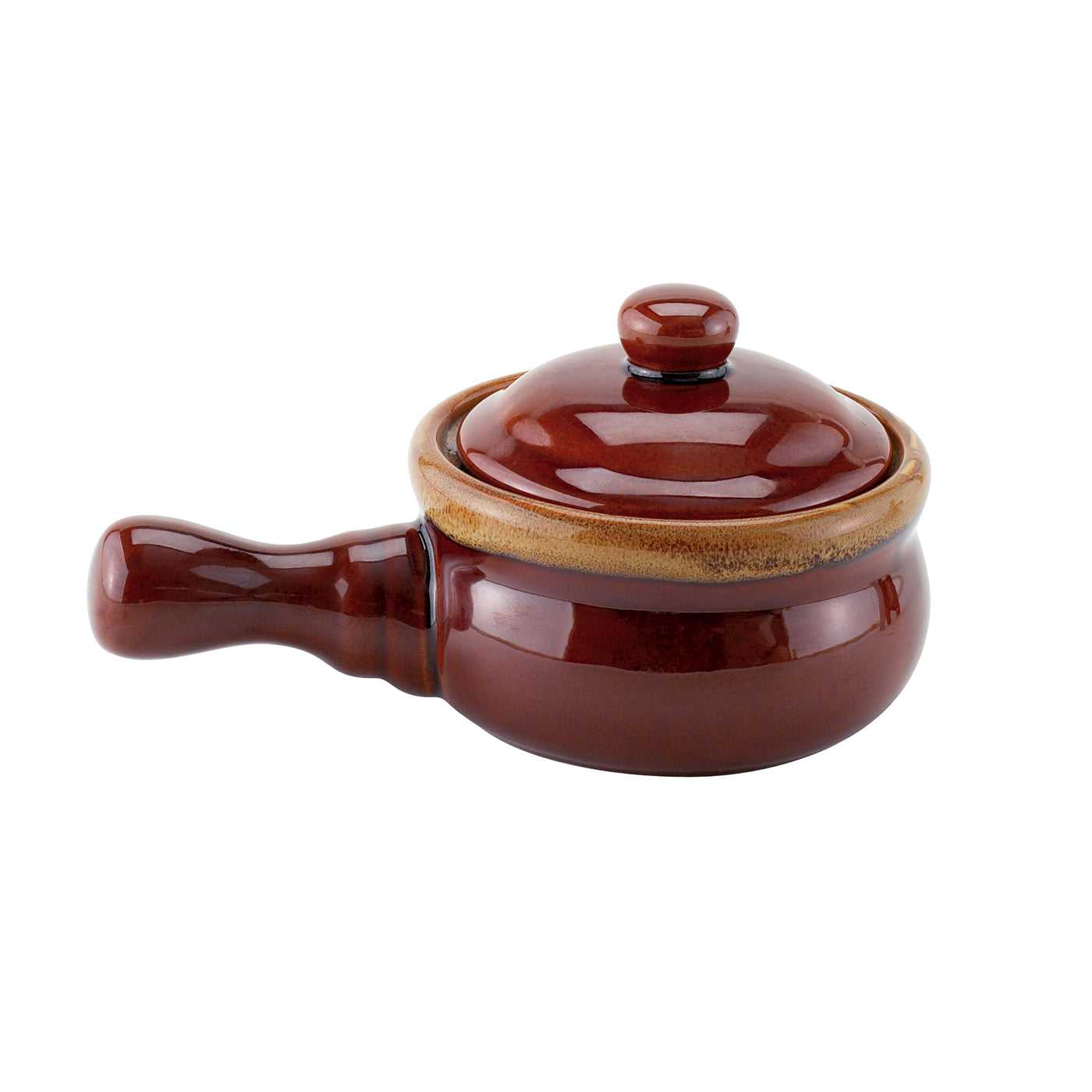HIC 14 Oz. Stoneware French Onion Soup Crock Bowls W/ Handles & Lids, Set of 4 Discount