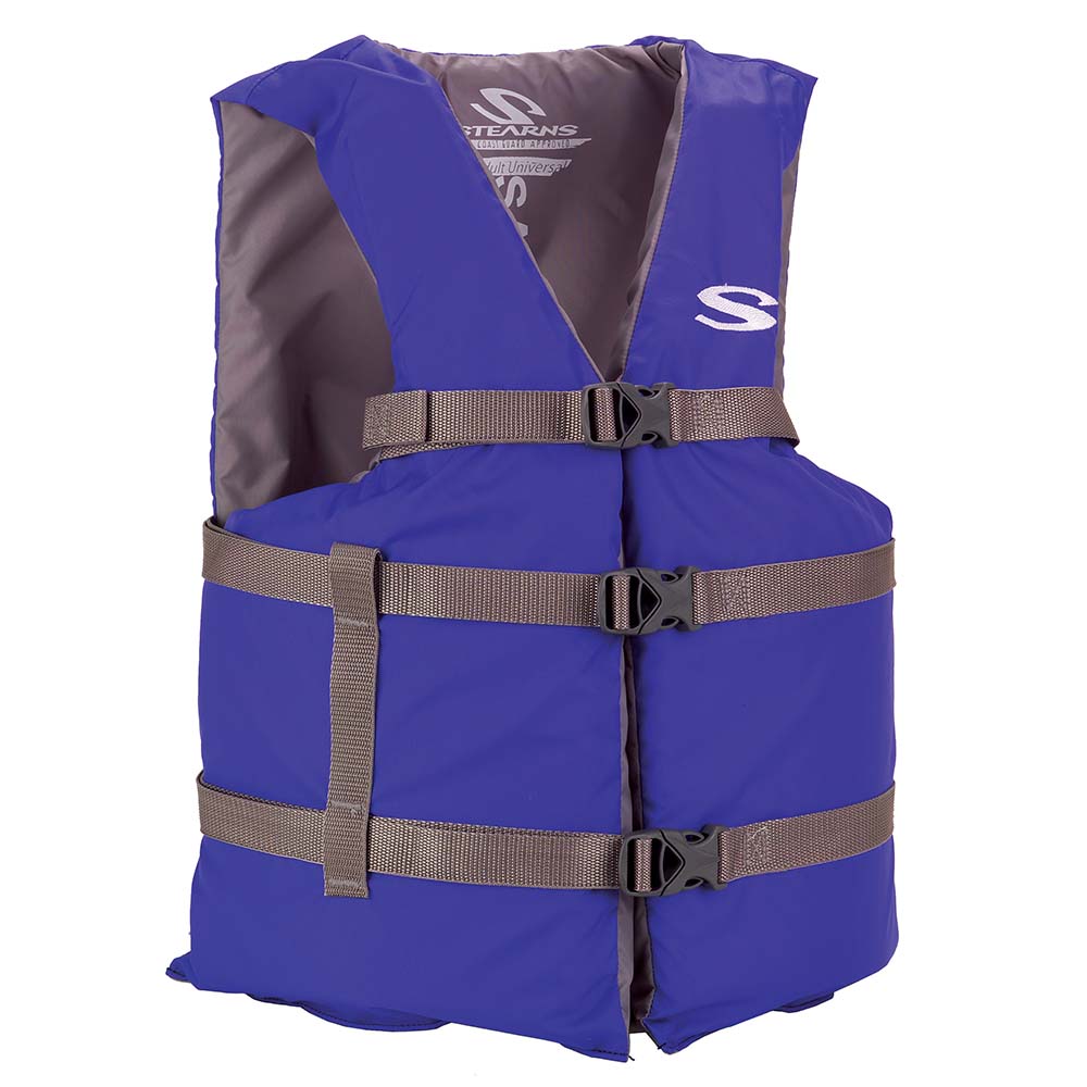 Stearns PFD 2001 Adult Boat Universal Blue Display for Adults Over 90lbs – Chest Size Of 50″ [2160977] Online Hot Sale