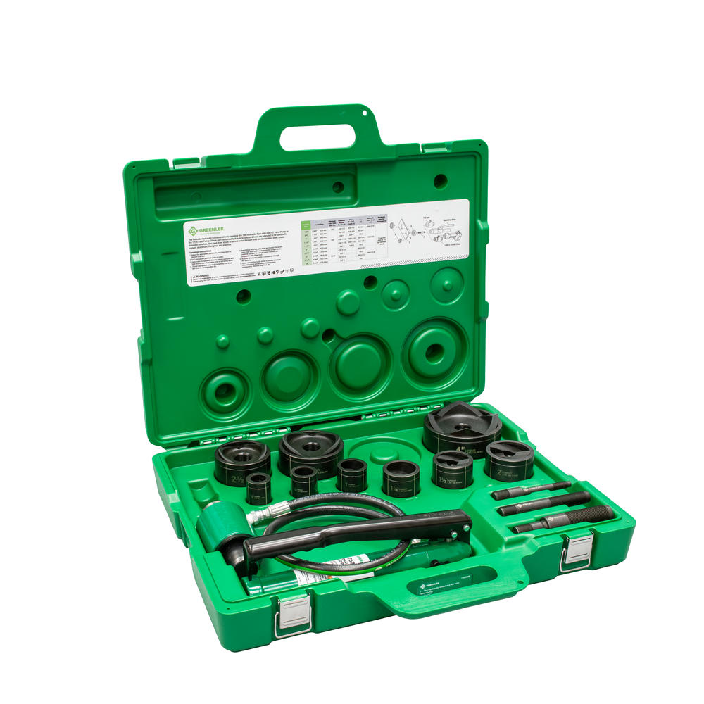 Greenlee 7309SB 11-Ton Hydraulic Knockout Kit Hand Pump, Slug-Buster 1/2″ – 3″, 4″ Online Hot Sale